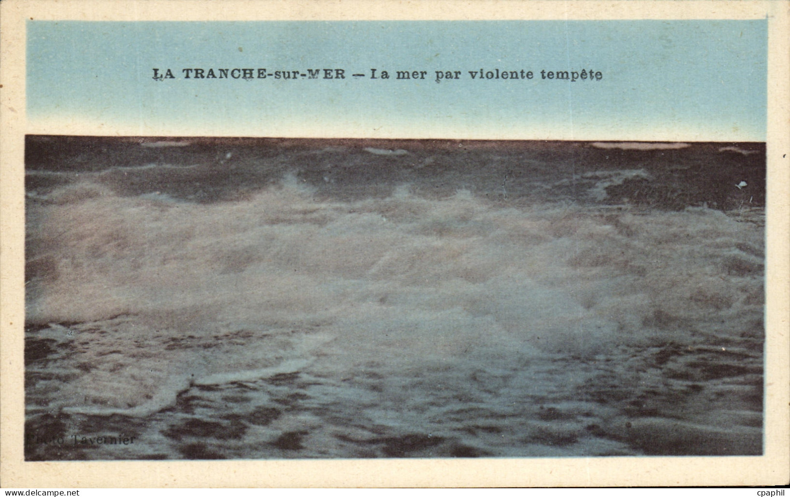 CPA La Tranche Sur Mer La Mer Par Violente Tempete