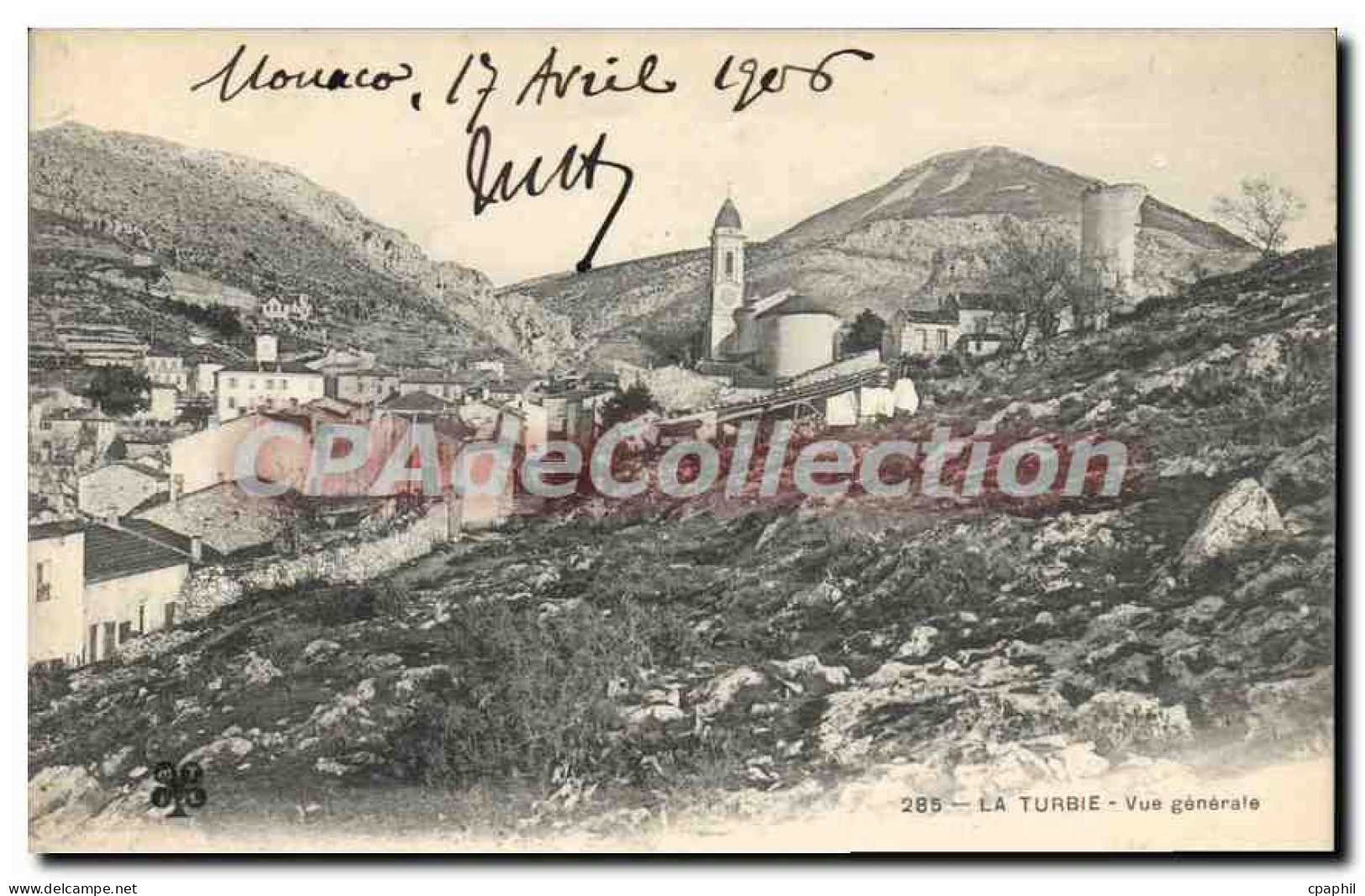 CPA LA TURBIE vue générale