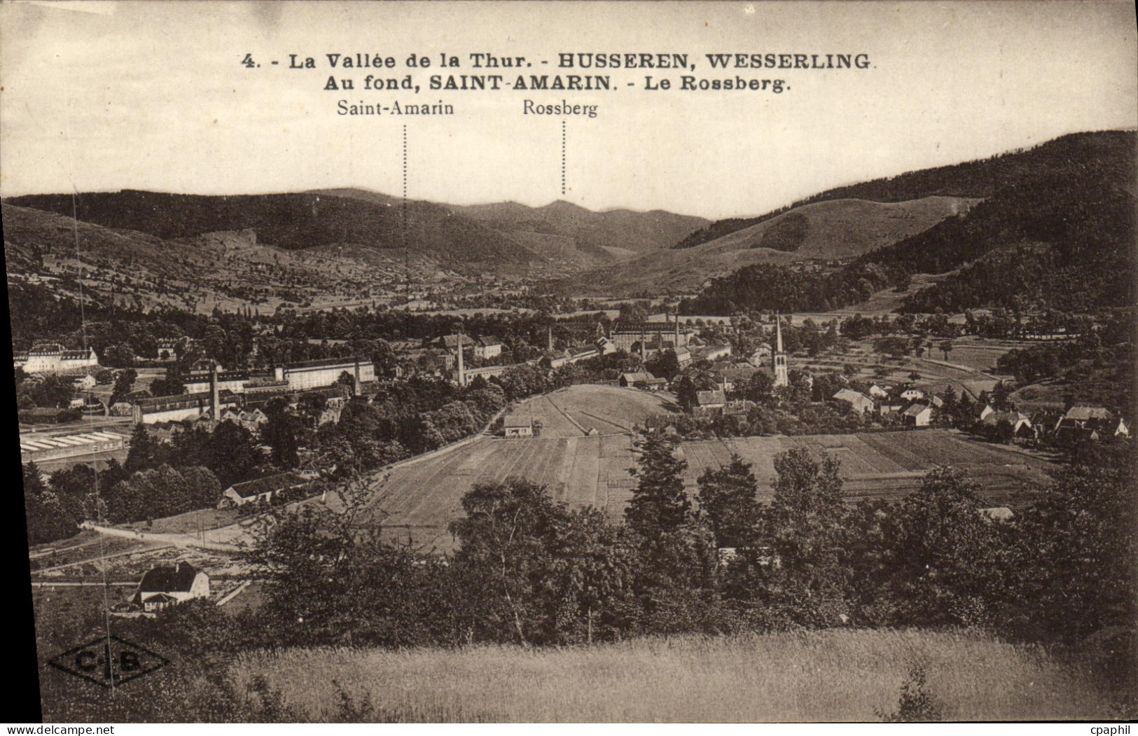 CPA La Vallee de la Thur Busseren Wesserling Saint Amarin Le Rossberg