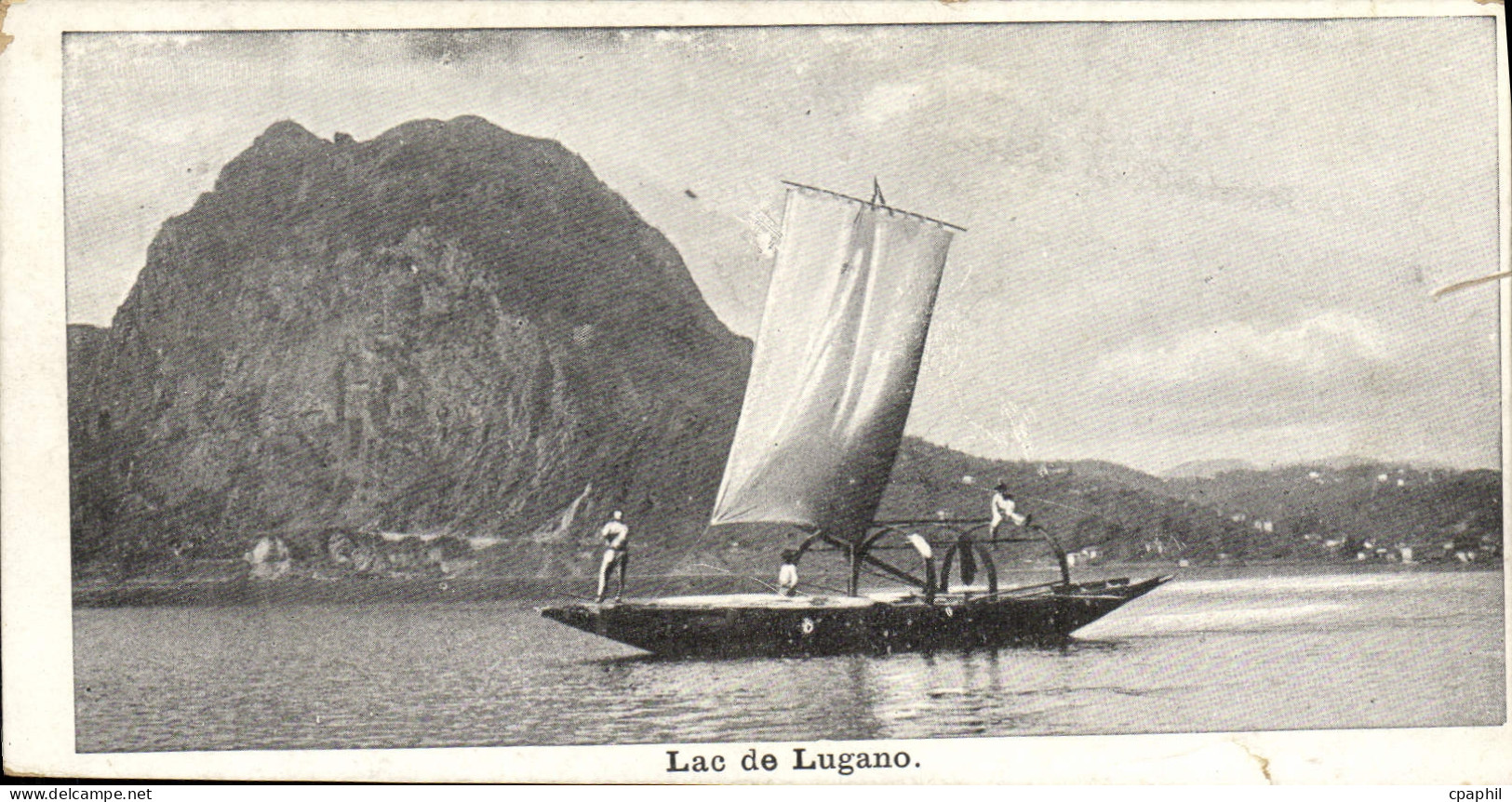 CPA Lac De Lugano Bateau