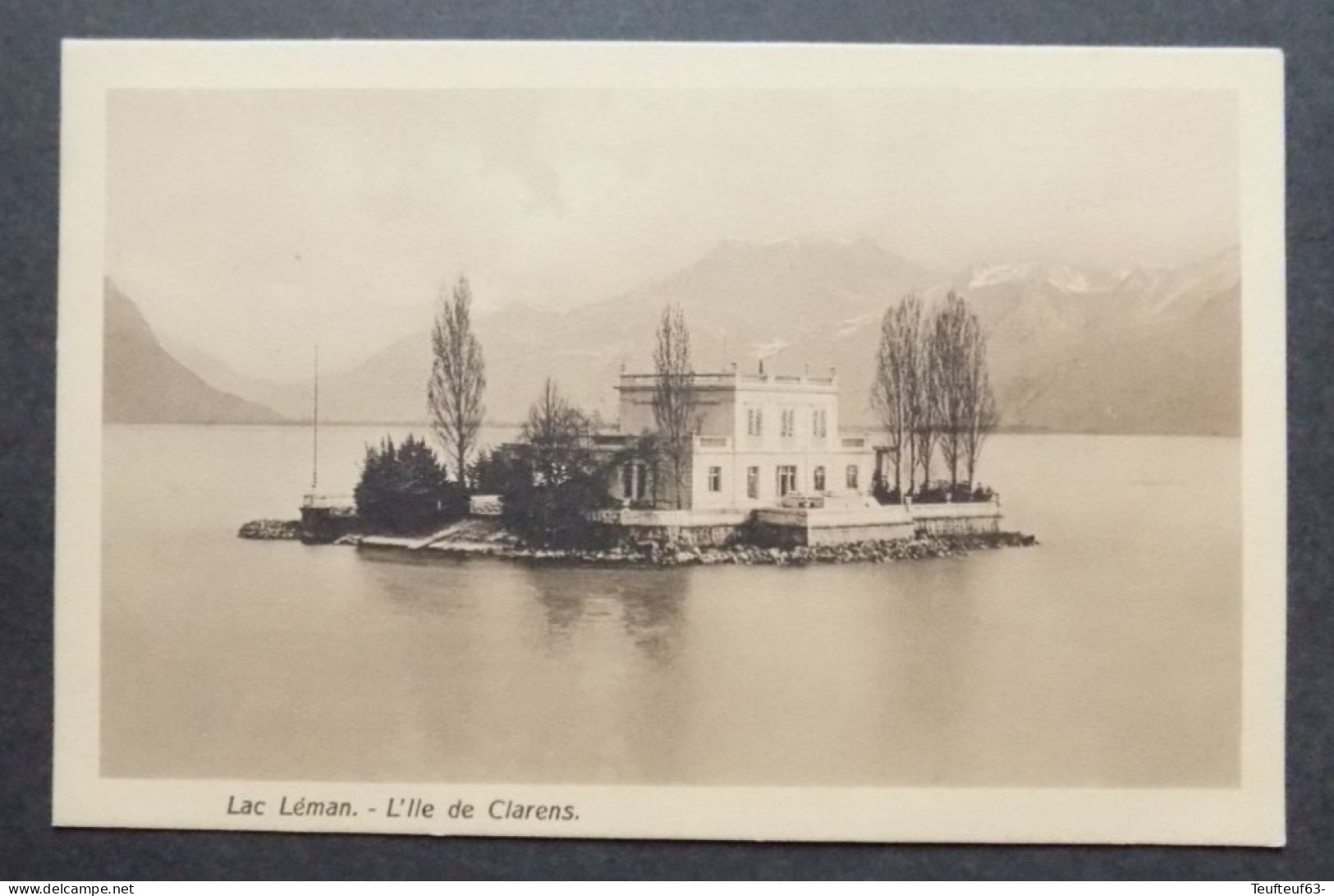 Cpa Lac Léman ; l'île de Clarens