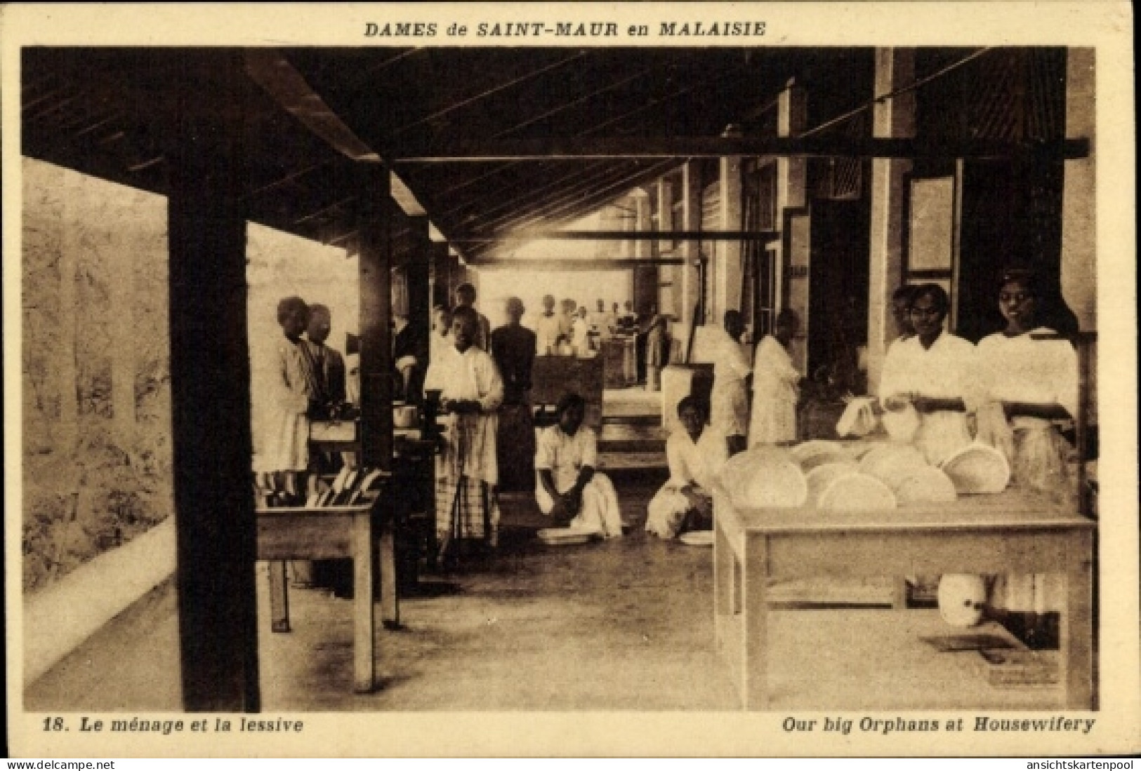 CPA Lady of Saint-Maur in Malasia, Hauswirtschaft und Wäscherei