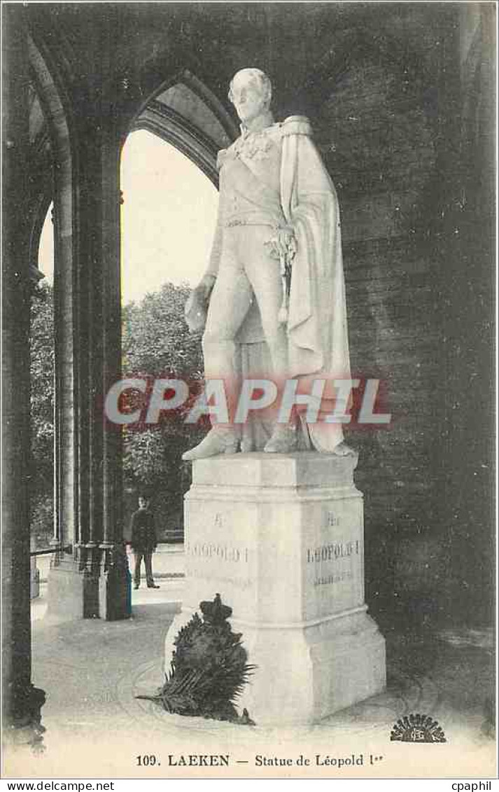 CPA Laeken Statue de Leopard