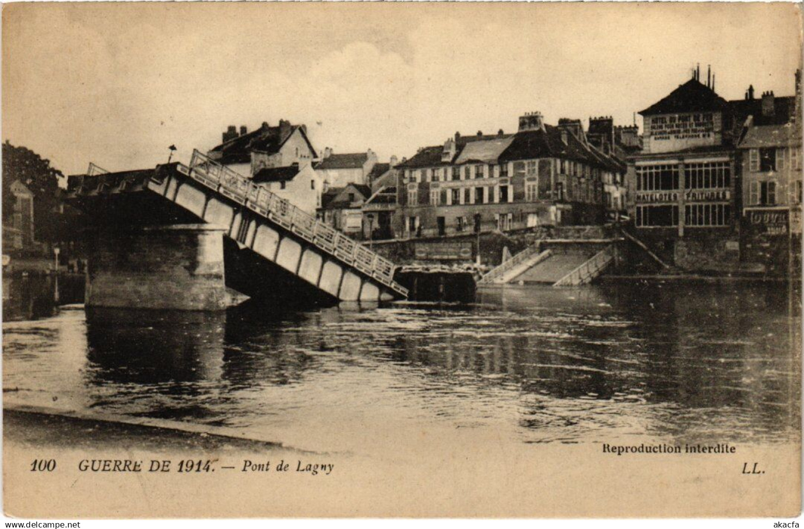 CPA LAGNY-sur-MARNE Pont de Lagny - Ruines - 1914 (1329717)