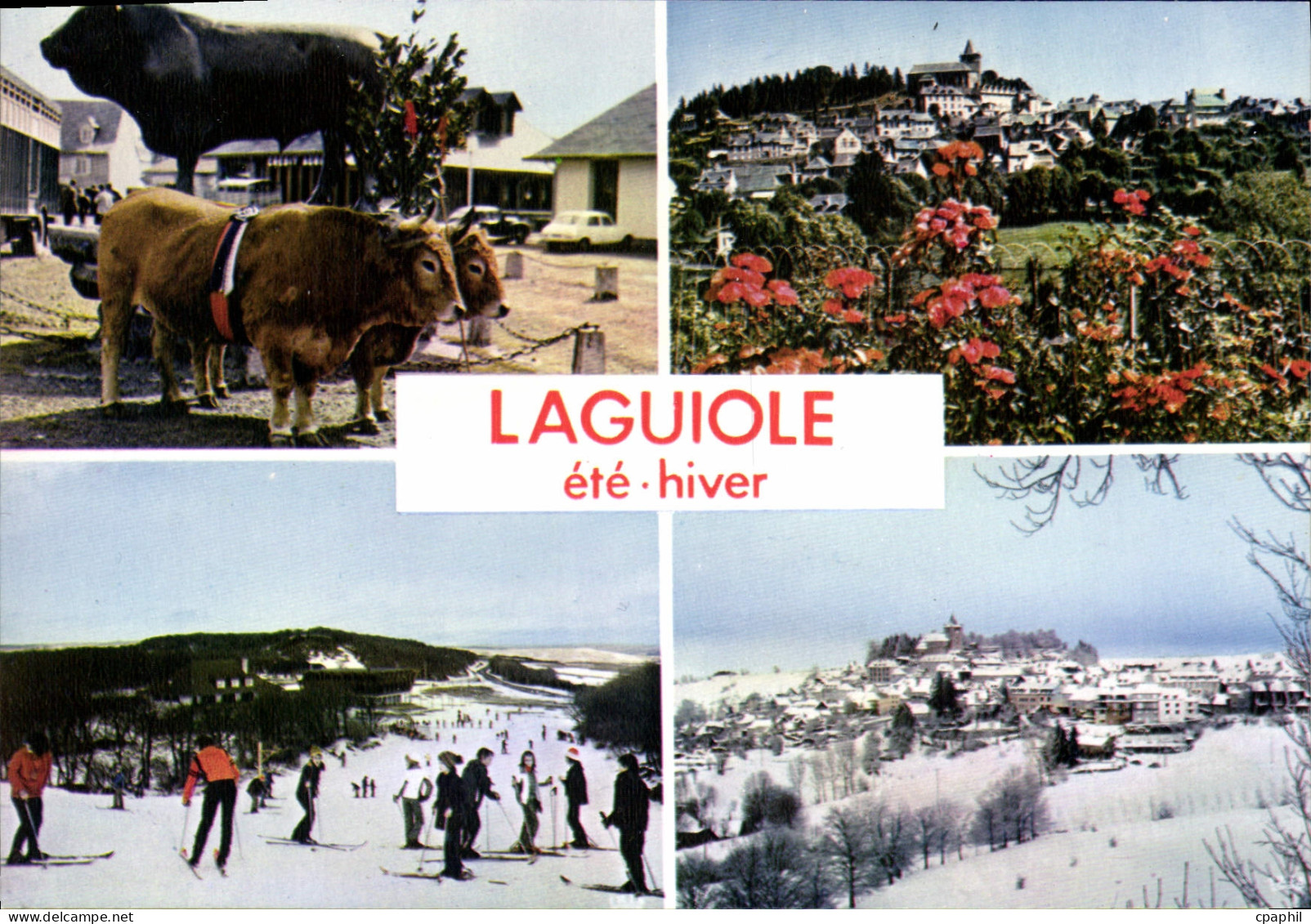 CPA Laguiole Aveyron Les pistes de ski