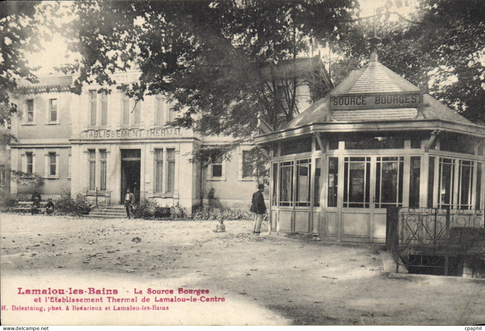 CPA Lamalou les Bains La source Bourges et l'etablissement thermal de Lamalou le Centre