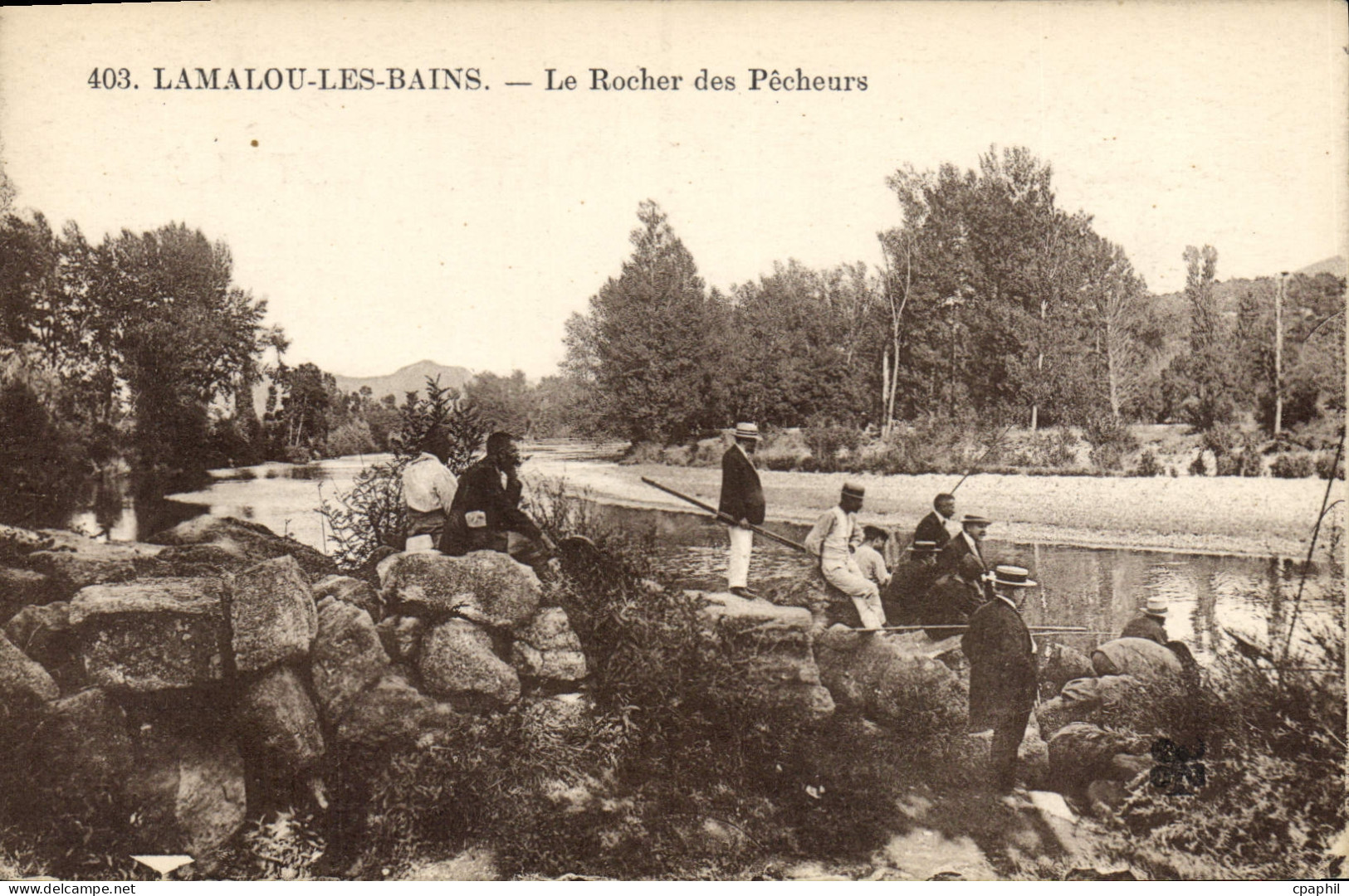 CPA LAMALOU LES BAINS Le Rocher des Pecheurs