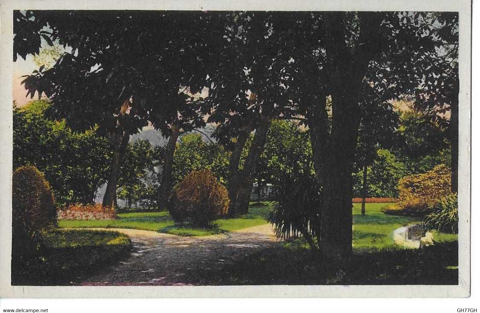 CPA LAMALOU-LES-BAINS série "L'Hérault Illustré" -le jardin de l'usclade