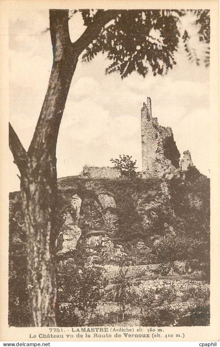 CPA Lamastre Ardeche Le Chateau vu de la Route de Vernoux