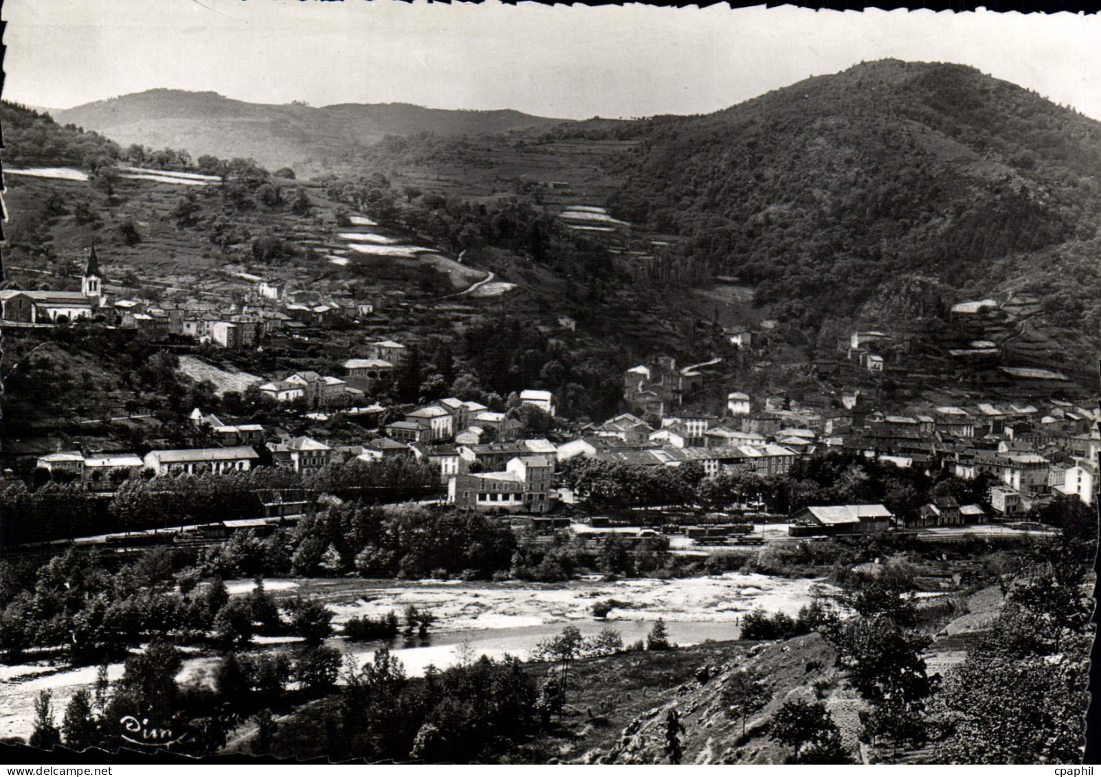 CPA Lamastre Ardeche Vue Generale Vallee du Doux et le Mont Pechelard