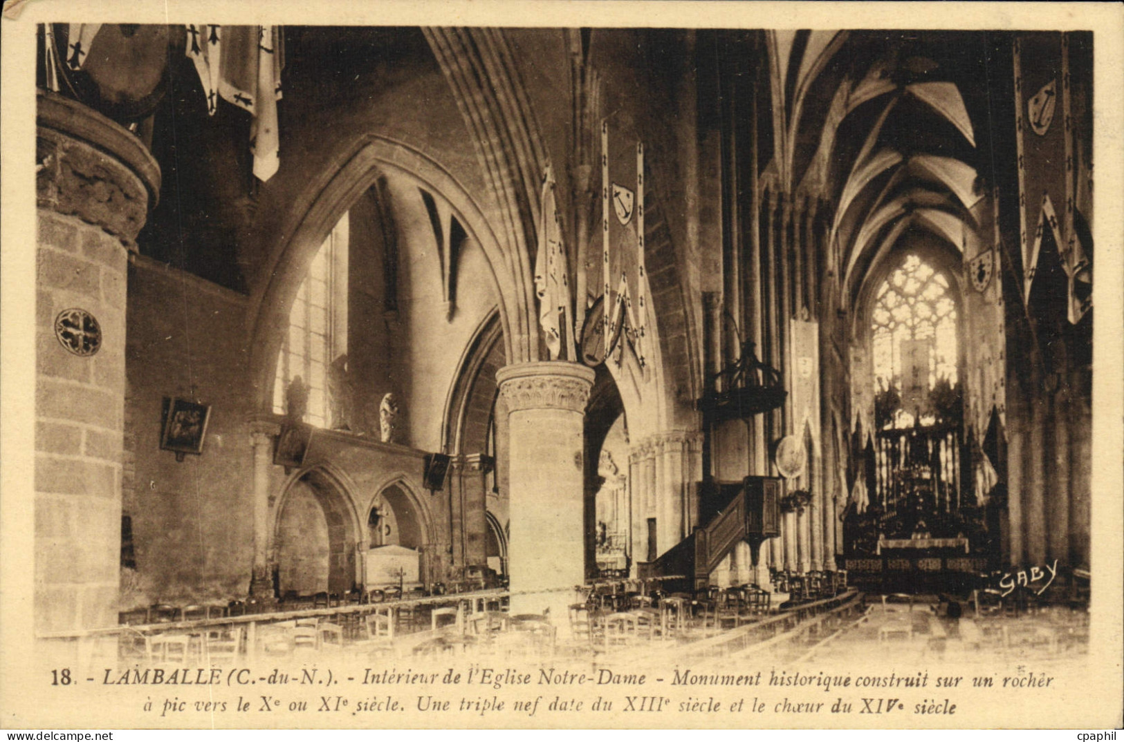CPA Lamballe Interieur de L'Eglise Notre Dame