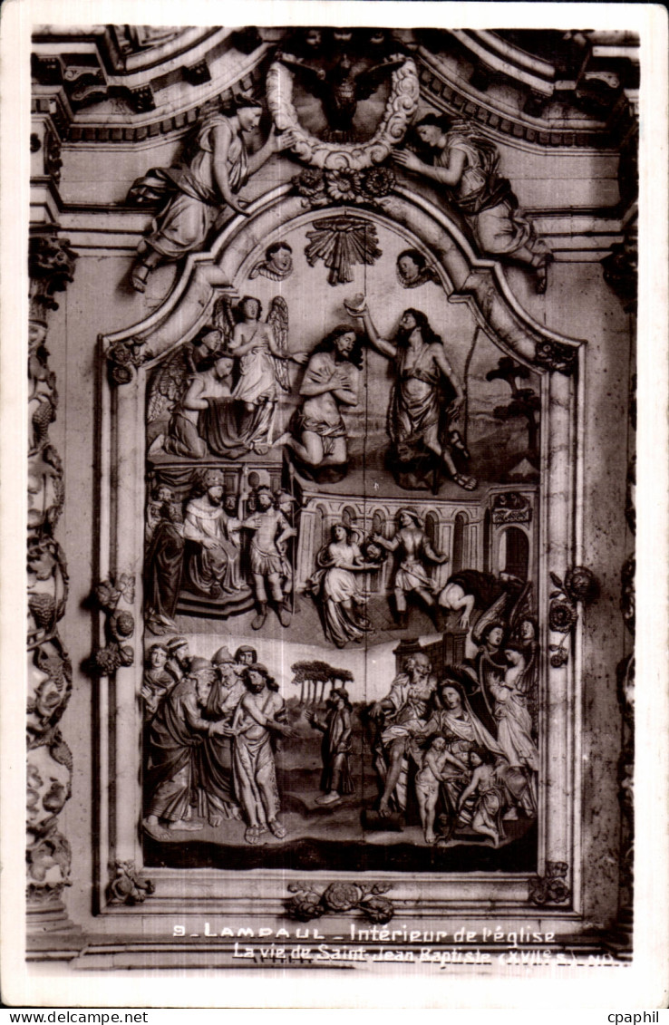 CPA Lampaul Interieur de l eglise La vie de Saint Lean Baptiste (XVII siecle)