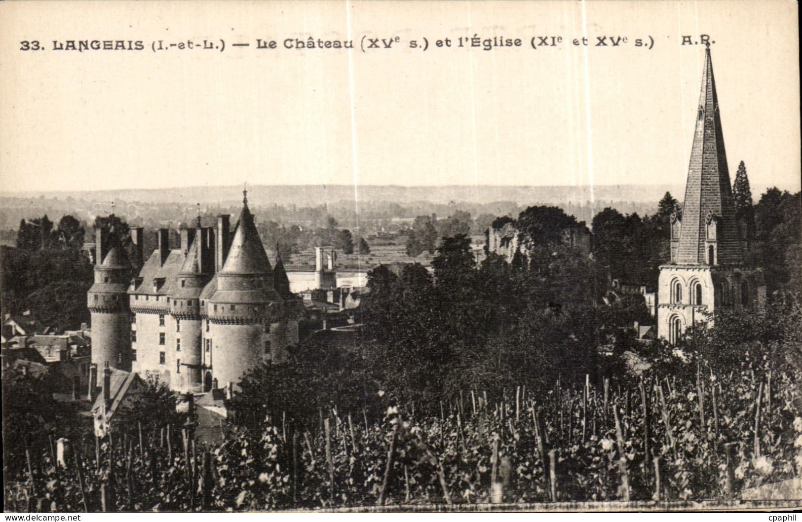 CPA Langeais Le Chateau I Eglise