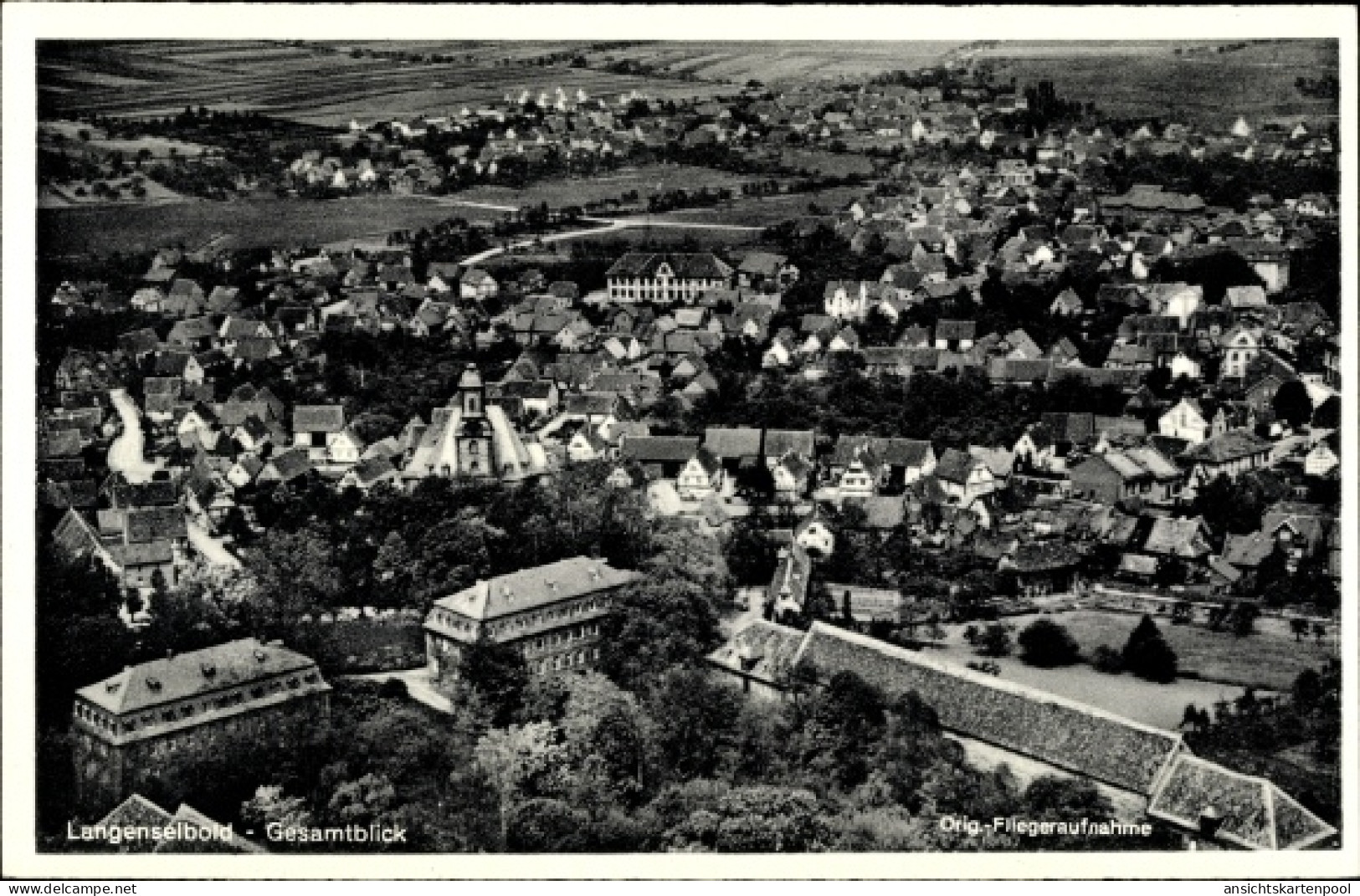 CPA Langenselbold in Hessen, Fliegeraufnahme