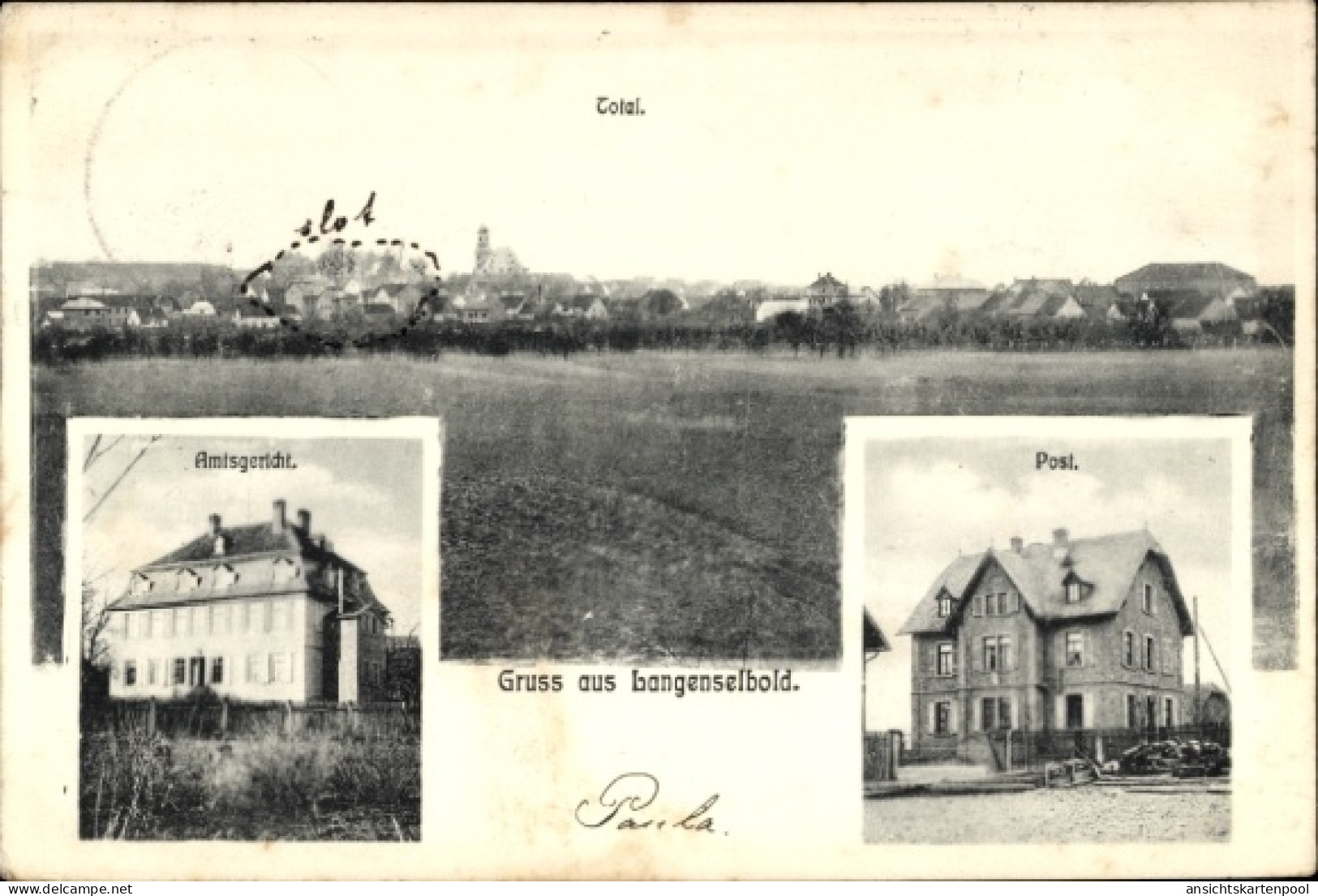 CPA Langenselbold in Hessen, Gesamtansicht, Amtsgericht, Post
