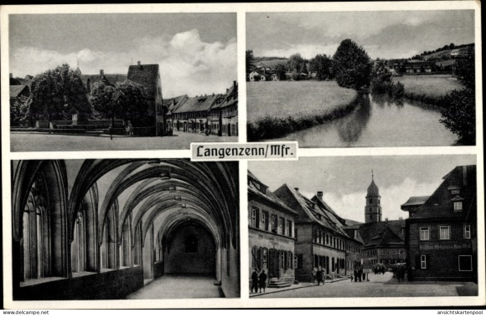 CPA Langenzenn in Mittelfranken, Platz, Fluss