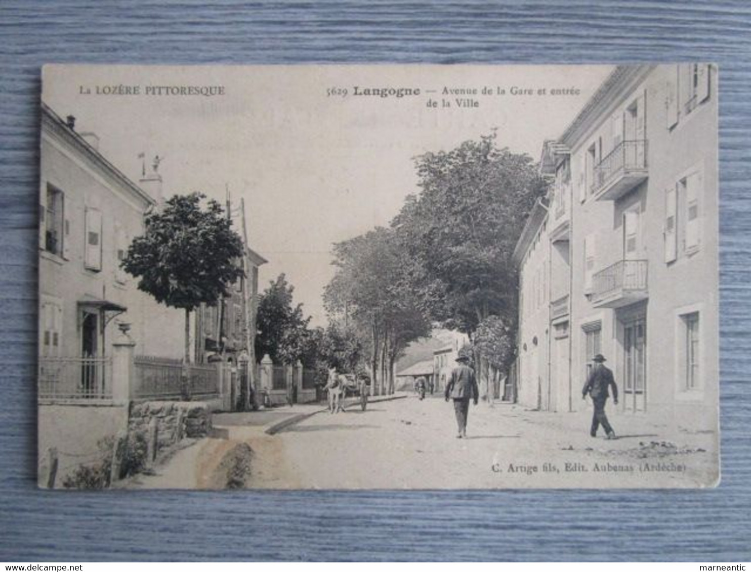 CPA - Langogne (48) avenue de la gare et entrée de la ville