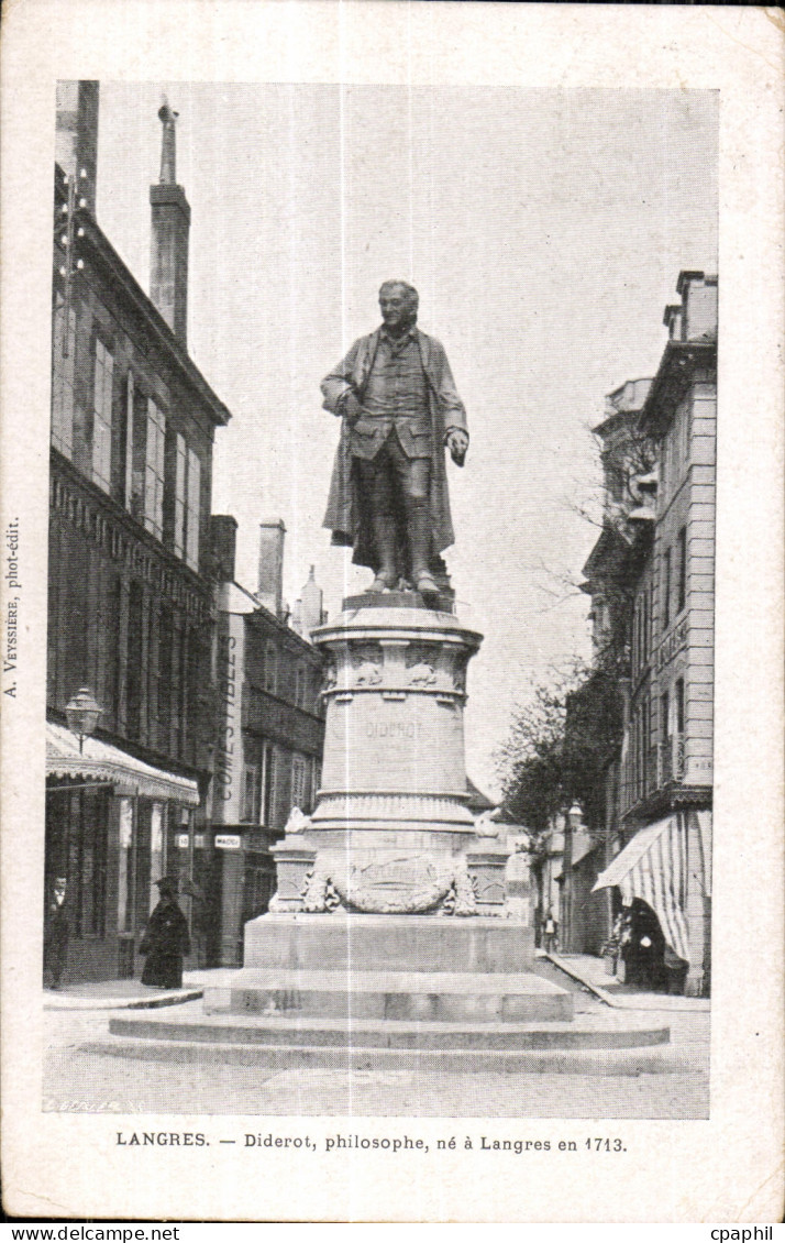 CPA Langres Diderot Philosophe de a Langres en