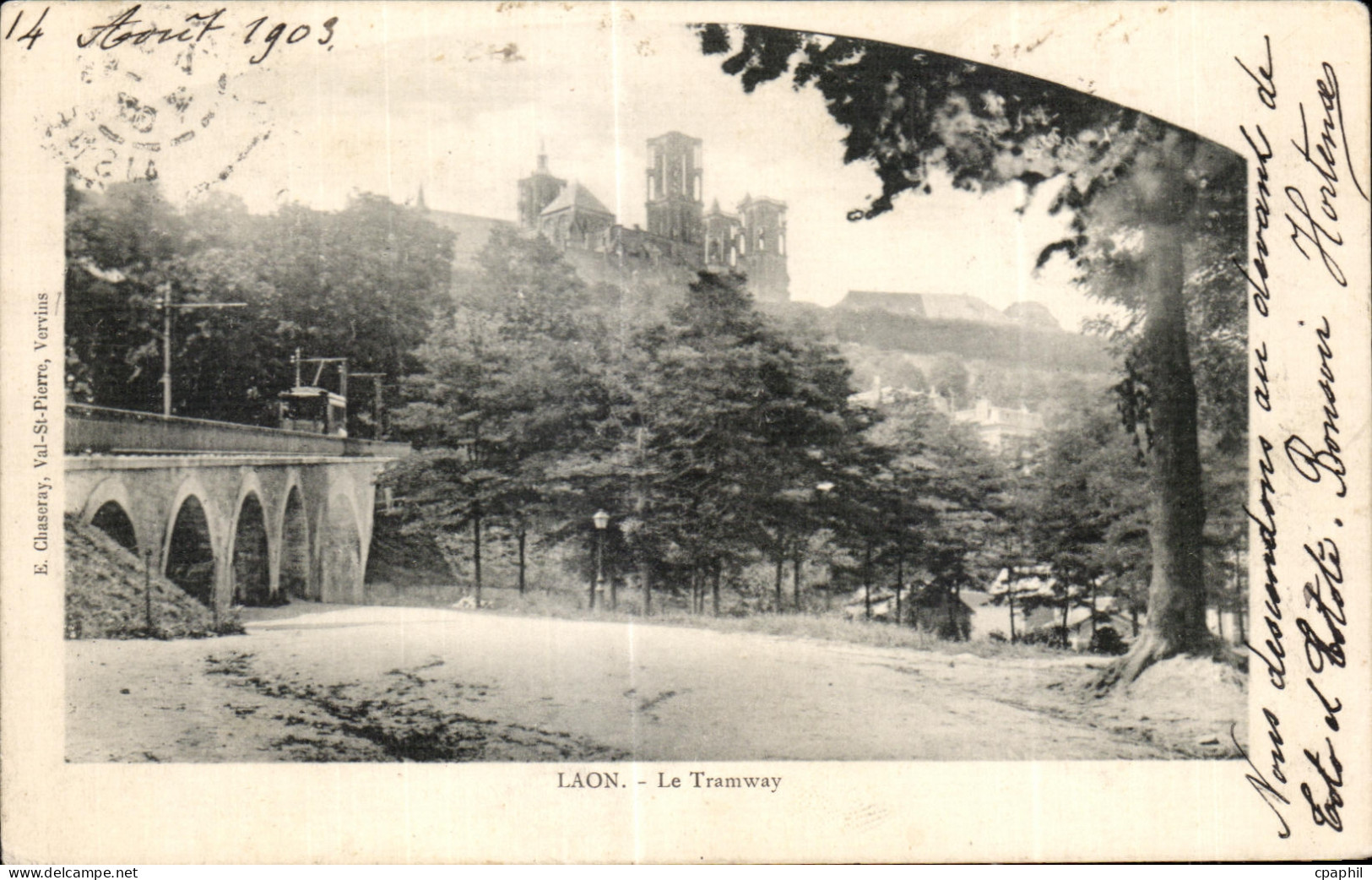 CPA Laon Le Tramway