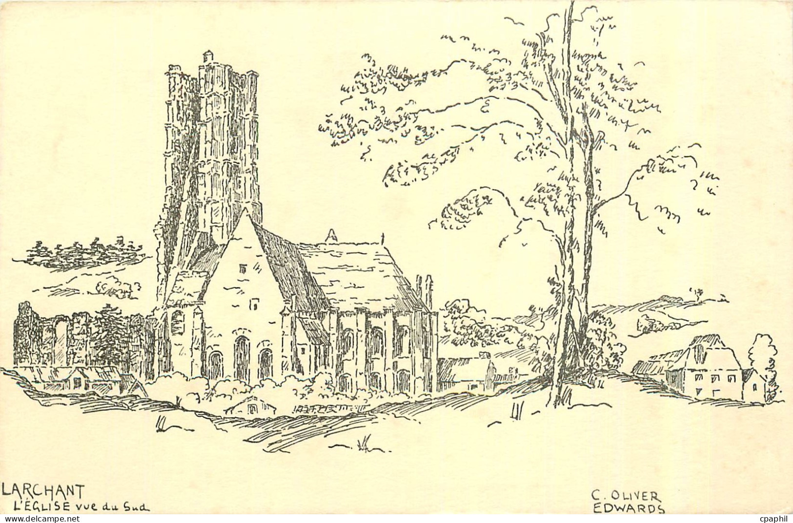 CPA Larchant l'Eglise vue du Sud