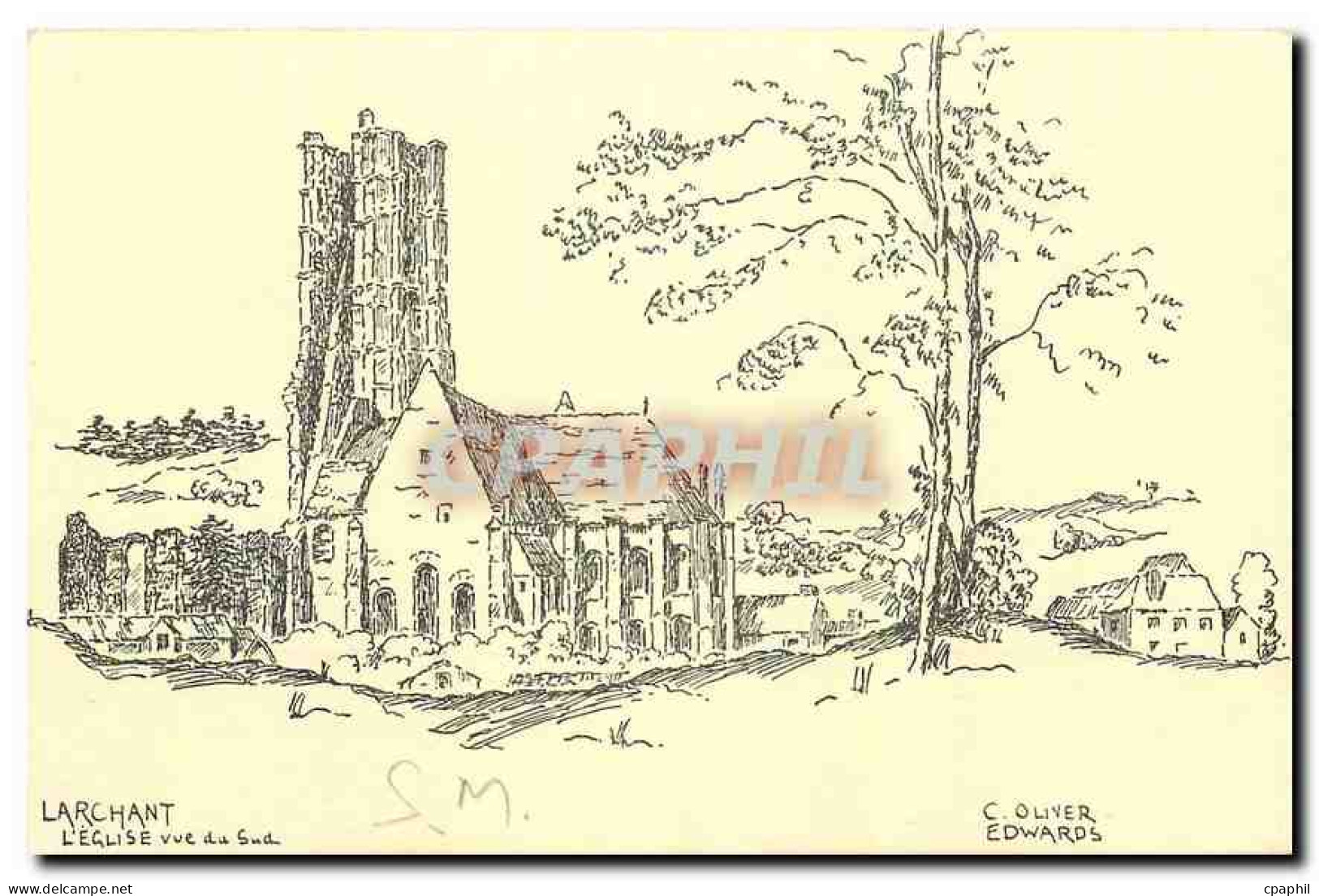 CPA Larchant l'Eglise vue du Sud