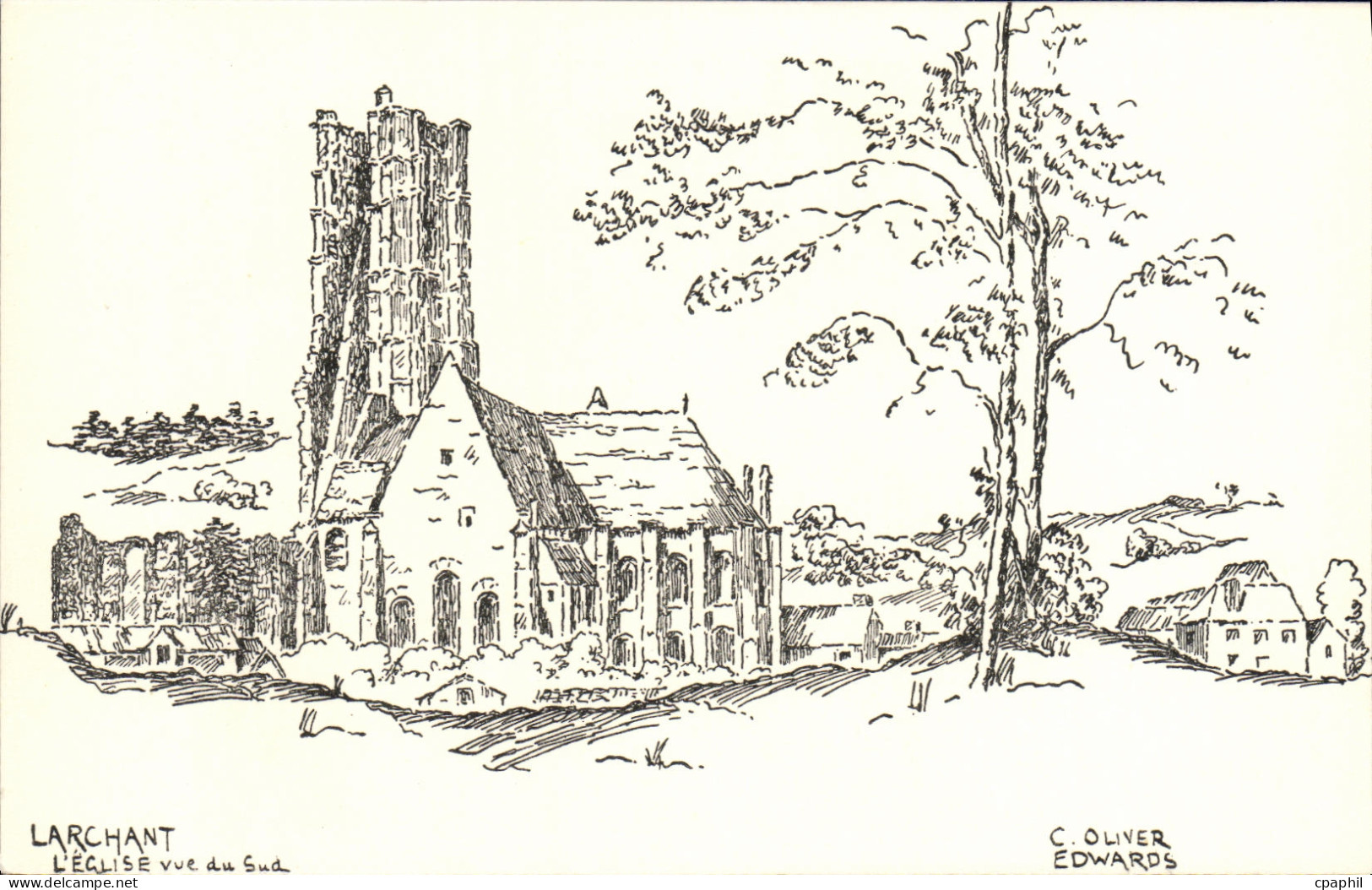 CPA Larchant L'Eglise Vue Du Sud