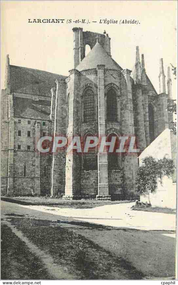 CPA Larchant S et M L'Eglise Abside