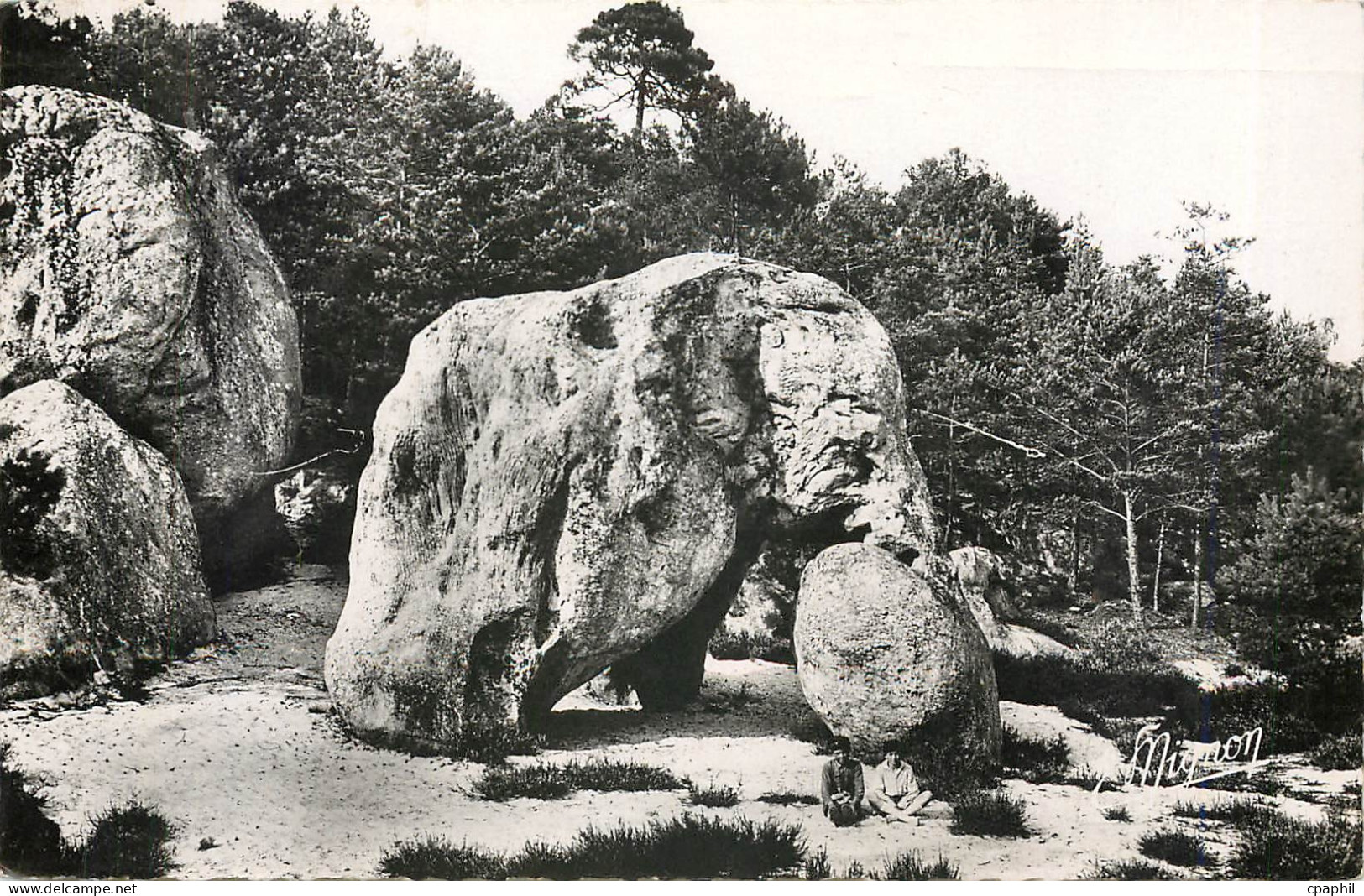 CPA Larchant S et M Le Rocher de l'Elephant