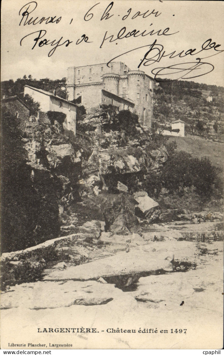 CPA Largentiere Chateau edifie en 1497