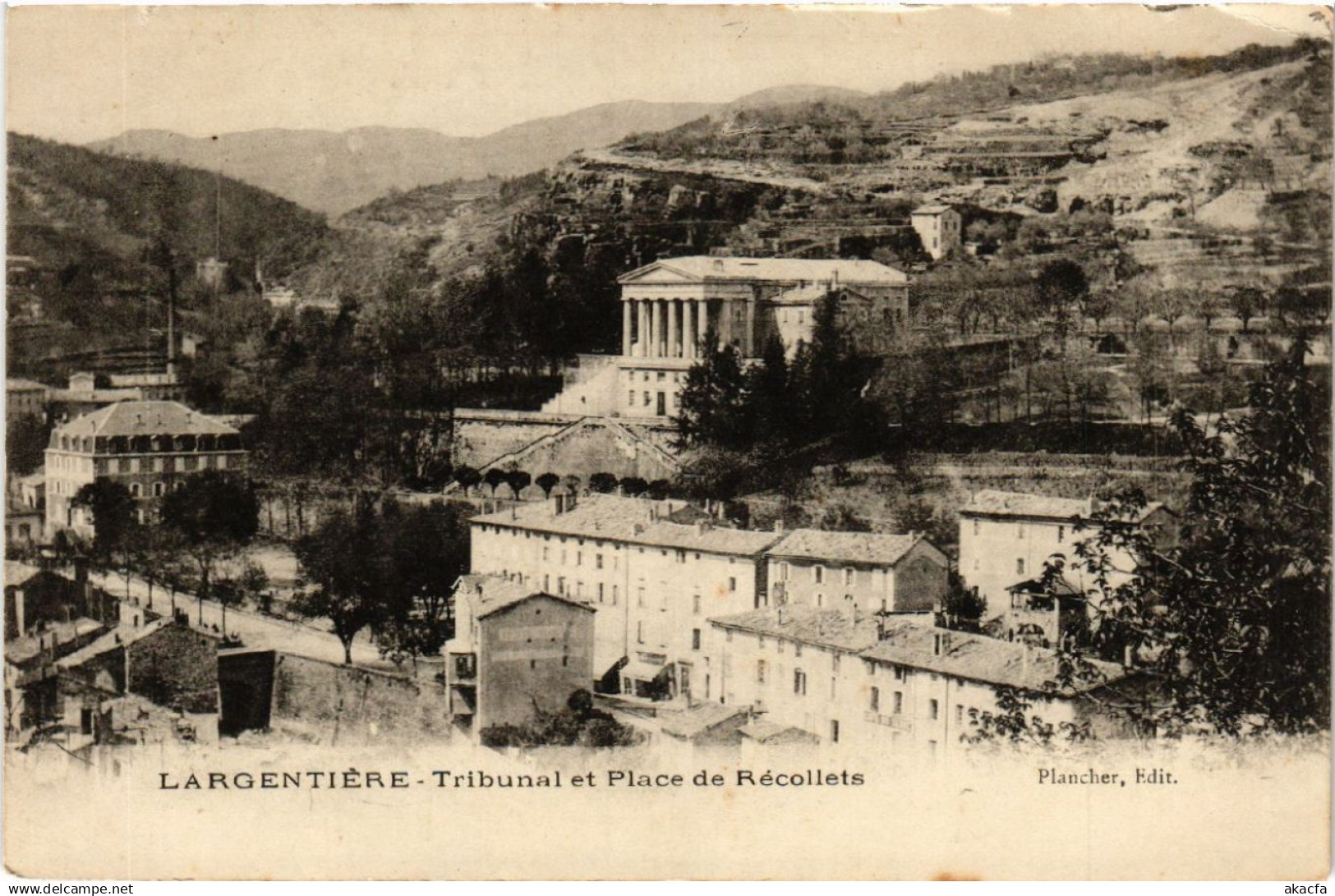 CPA LARGENTIERE - Tribunal et Place de Recollets (484952)