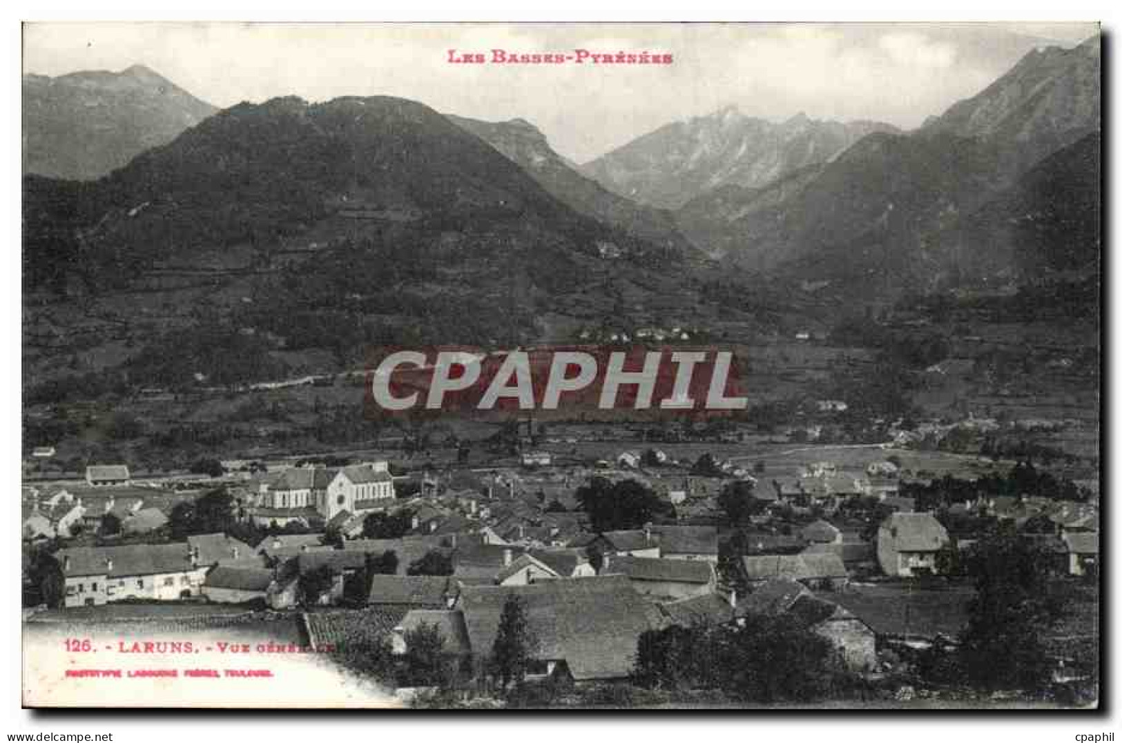 CPA Laruns Vue generale
