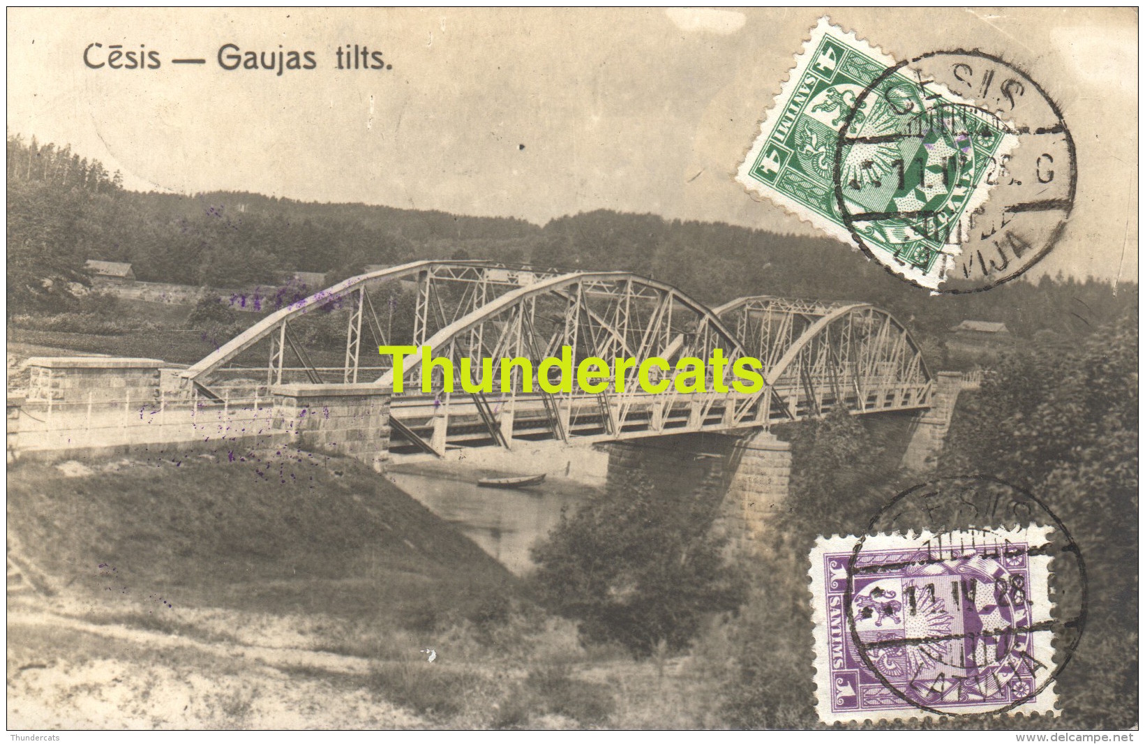 CPA LATVIA LETLAND CESIS GAUJAS TILTS