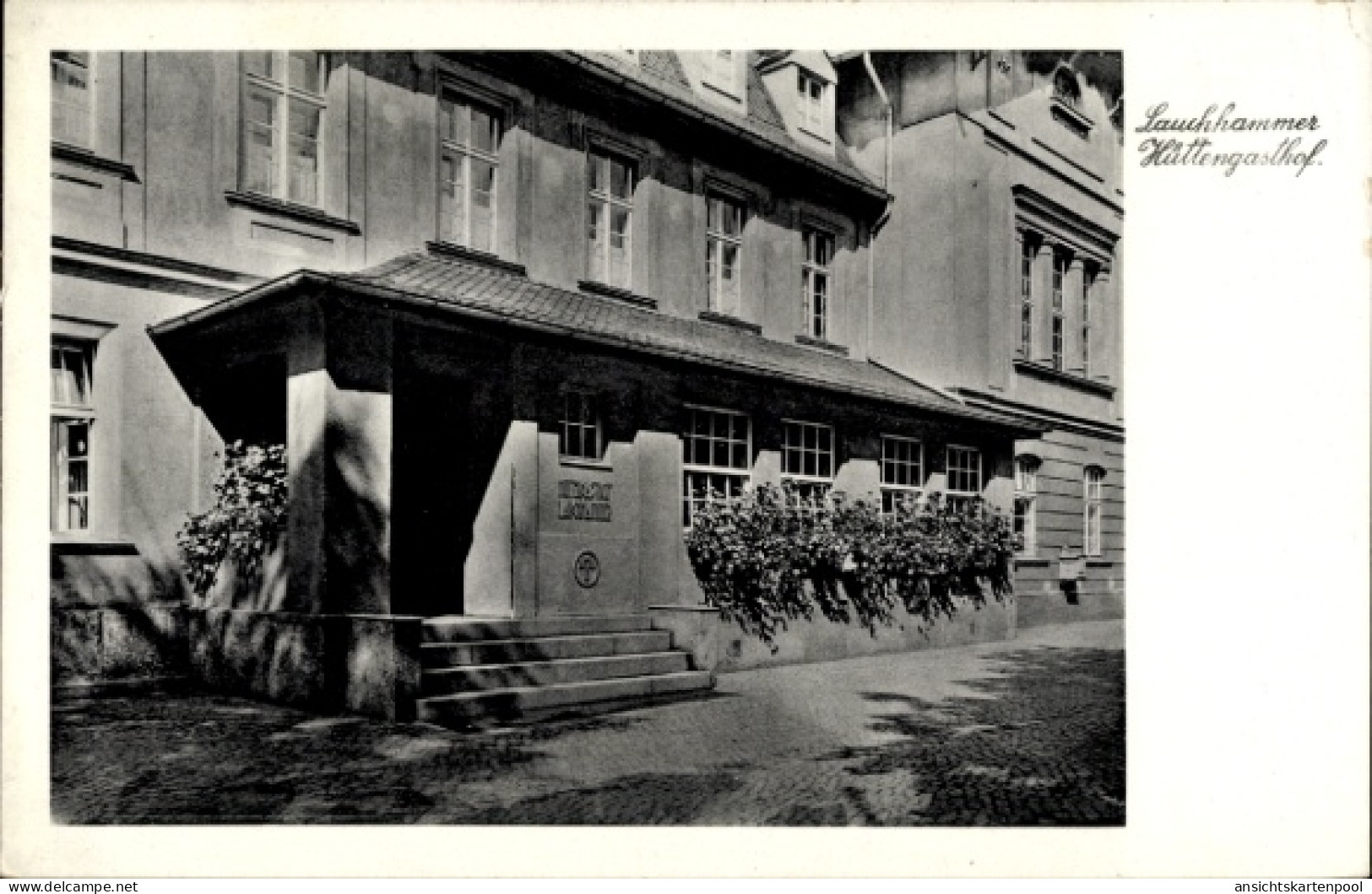 CPA Lauchhammer in der Niederlausitz, Hüttengasthof, Eingang