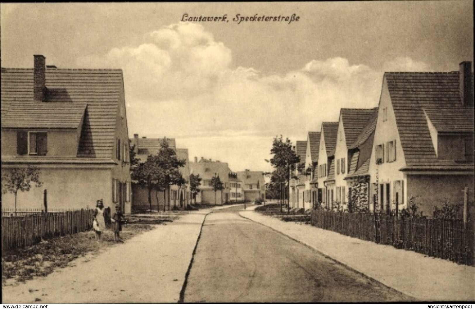 CPA Lauta in der Lausitz, Lautawerk, Specketerstraße, Wohnhäuser