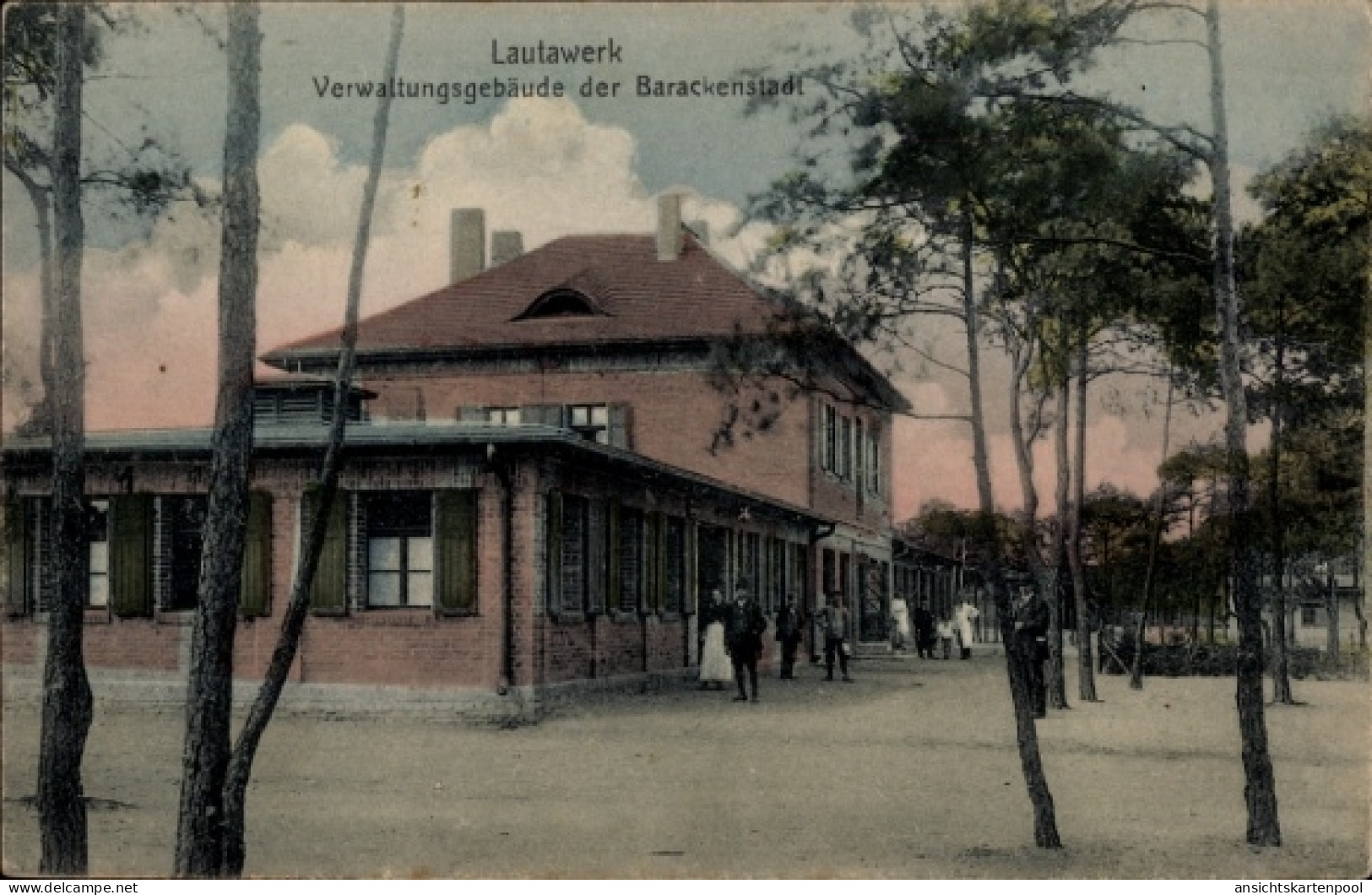 CPA Lautawerk Lauta in der Lausitz, Verwaltungsgebäude der Barackenstadt