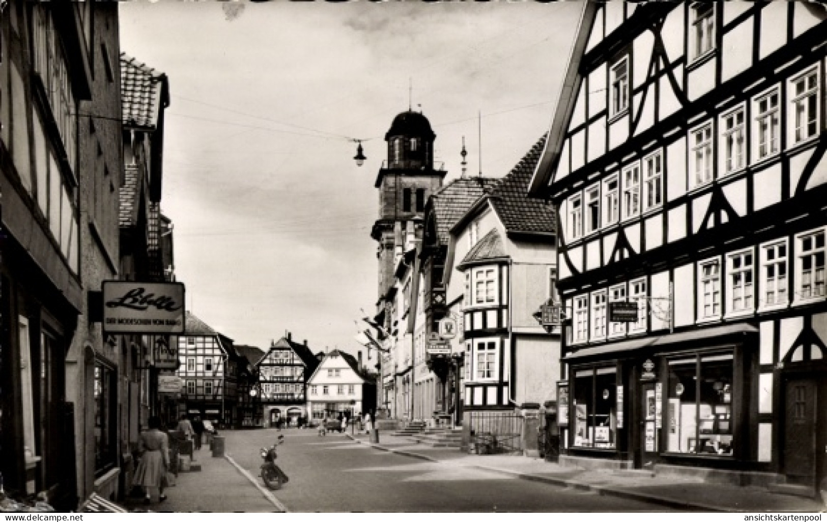 CPA Lauterbach an der Lauter Vogelsbergkreis, Marktplatz, Fachwerkhäuser