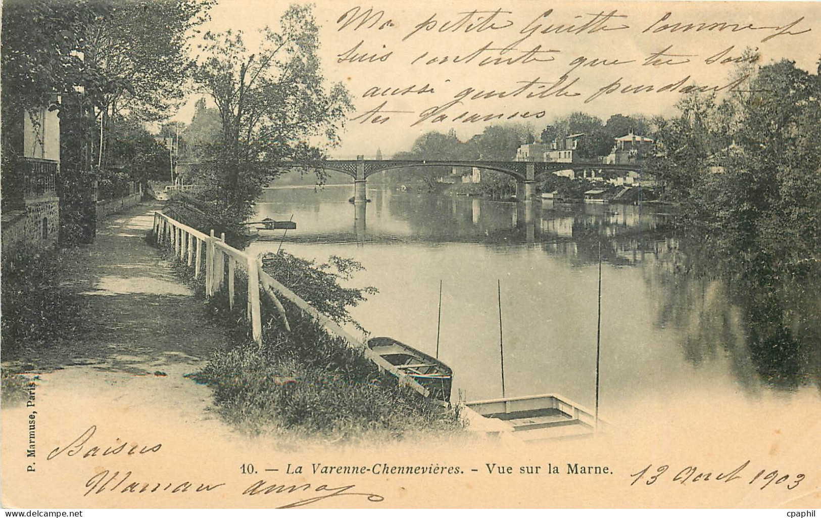 CPA Lavarenne Chennevieres vue sur la Marne