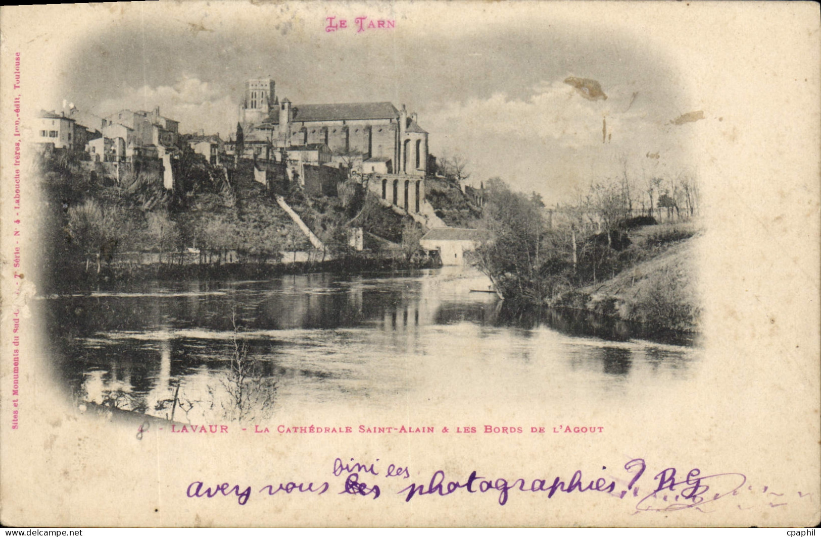 CPA Lavaur La Cathedrale Saint Alain A Les Borde de L'Acout