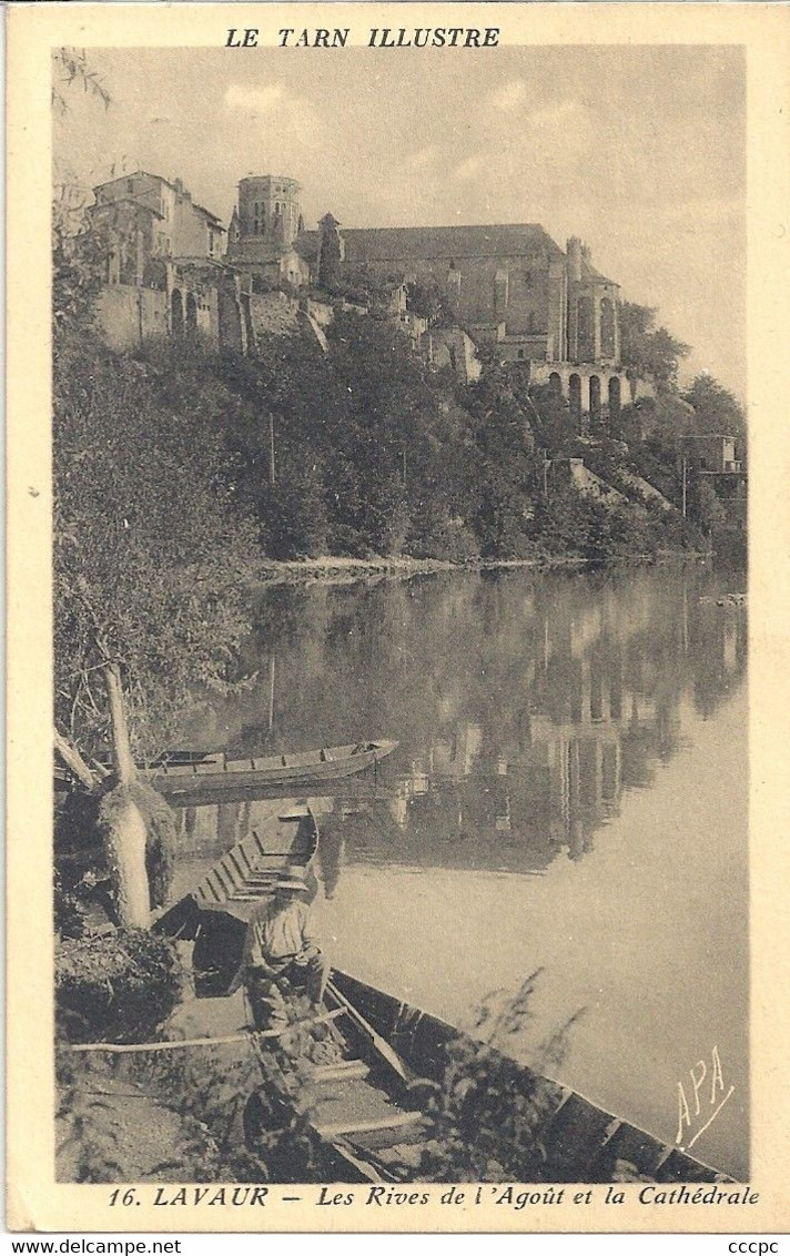 CPA Lavaur Les Rives de l'Agout et la Cathédrale