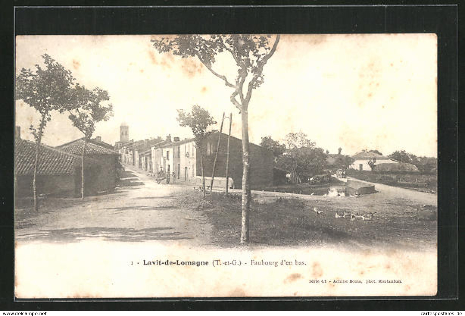 CPA Lavit-de-Lomagne, Faubourg d`en bas