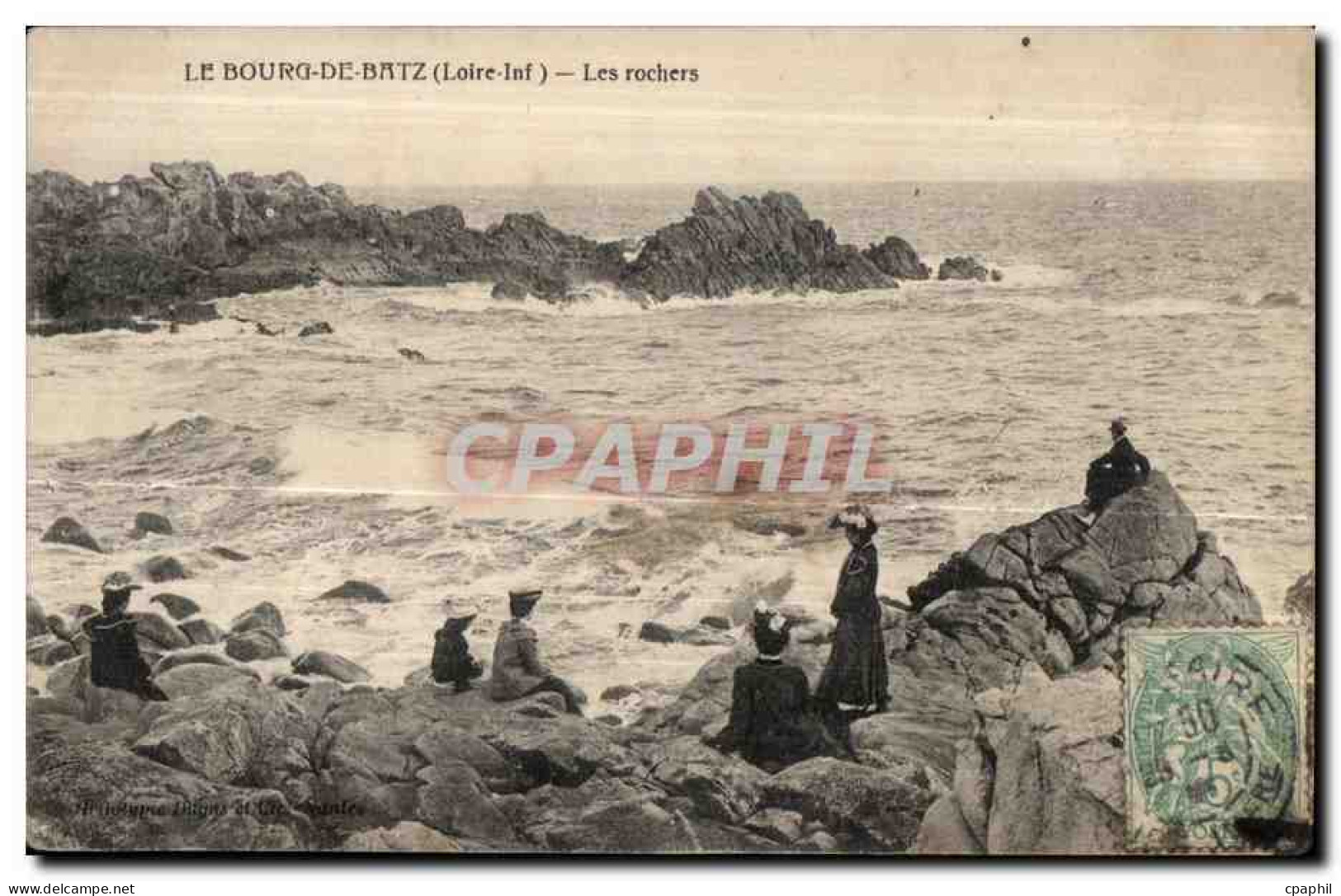 CPA Le Bourg de Batz Les rochers