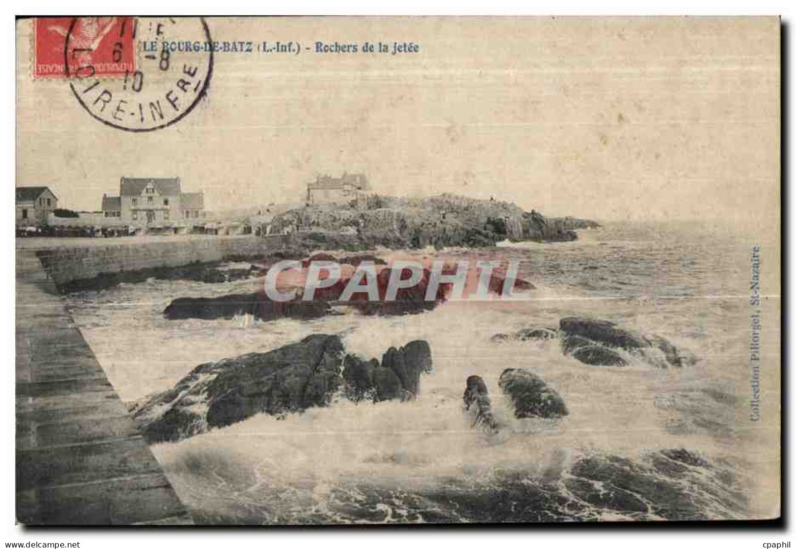 CPA Le Bourg De Batz Rochers de la jetee
