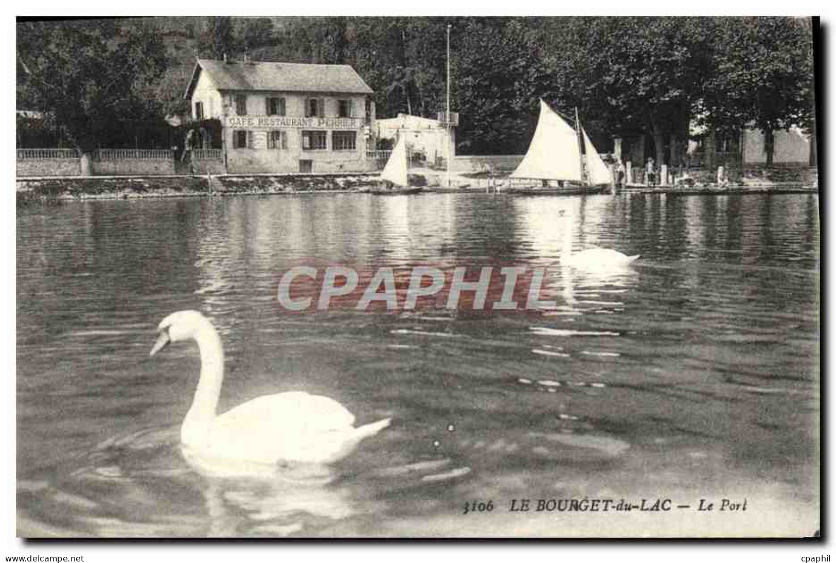 CPA Le Bourget du Lac Cygne Cafe Restaurant Perrier
