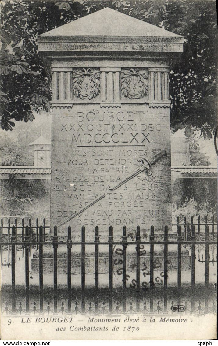 CPA Le Bourget Monument Eleve A La Memoire