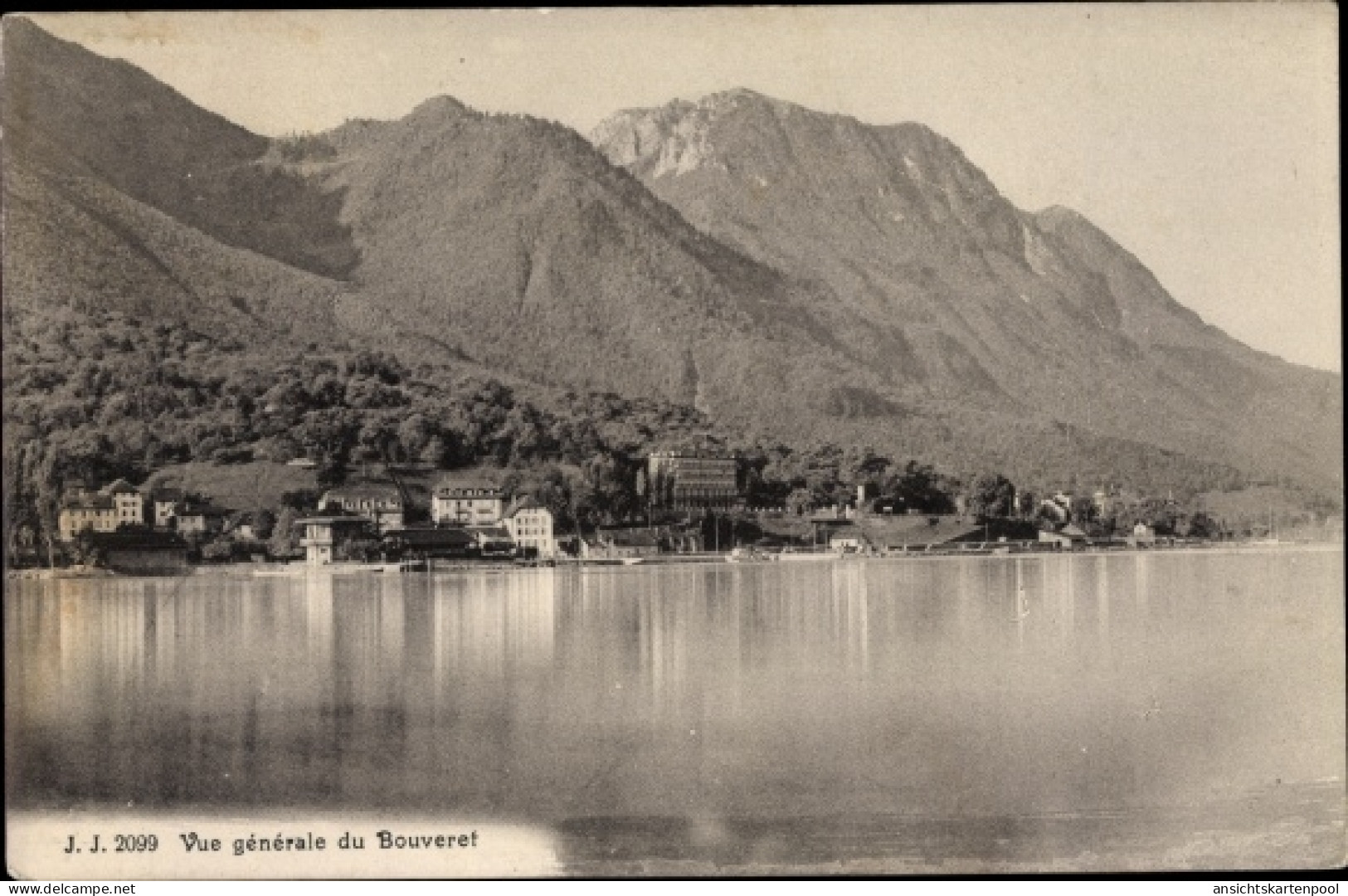 CPA Le Bouveret Port Valais Kanton Wallis, Panorama