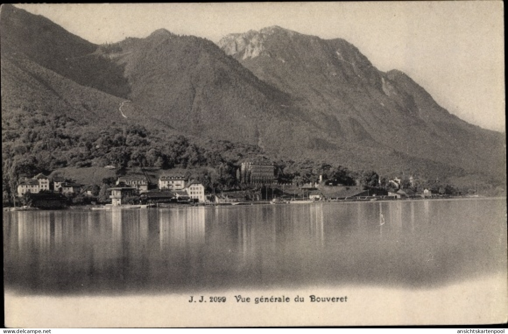 CPA Le Bouveret Port Valais Kanton Wallis, Panorama