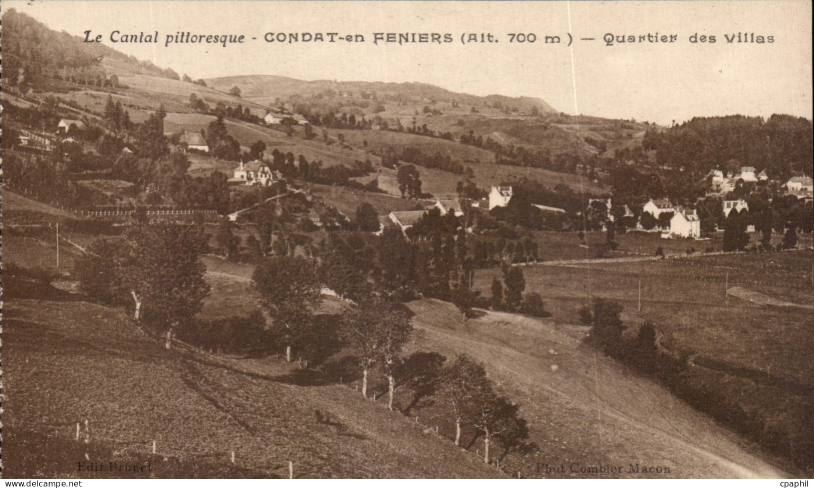 CPA Le Cantal Pittoresque Condat En Feniers Quartier Des Villas