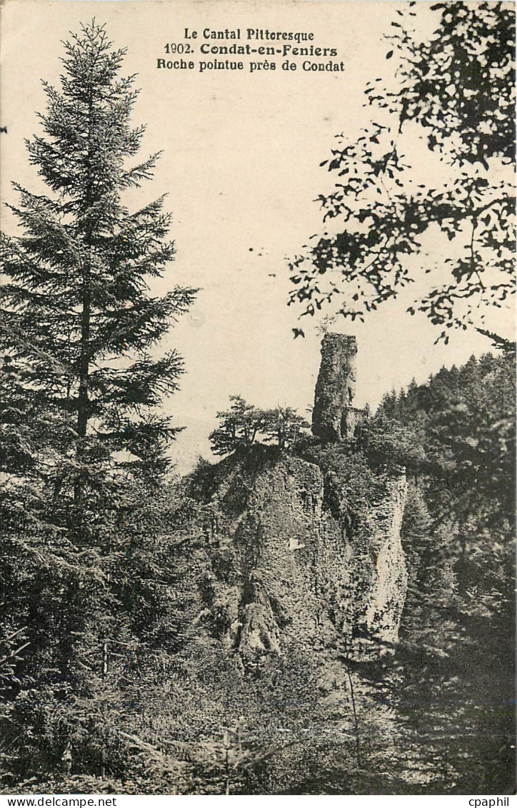 CPA Le Cantal Pittoresque Condat en Feniers Roche pointeu pres de Condat