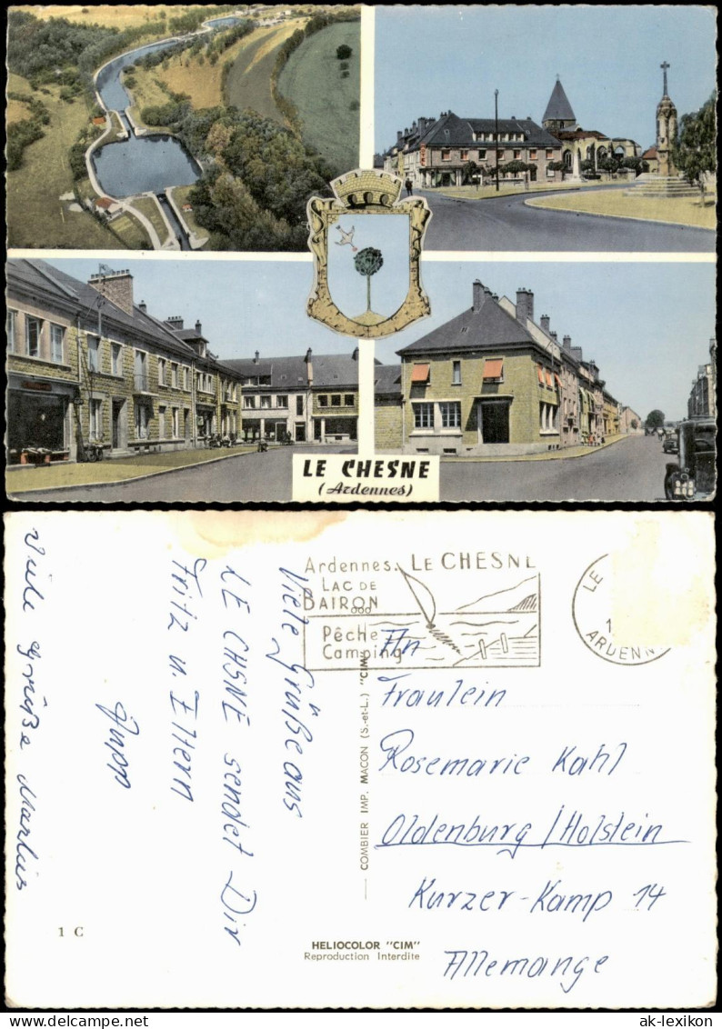 CPA Le Chesne Mehrbildkarte mit 4 Ortsansichten 1955