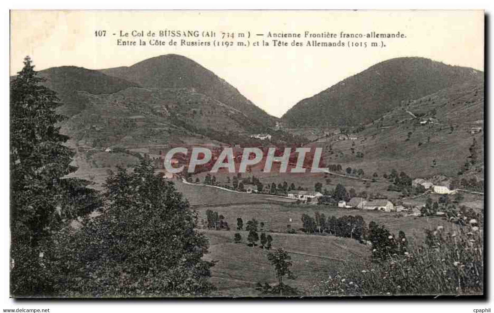 CPA Le Col De Bussang Ancienne Frontiere Franco allemande Entre La Cote De